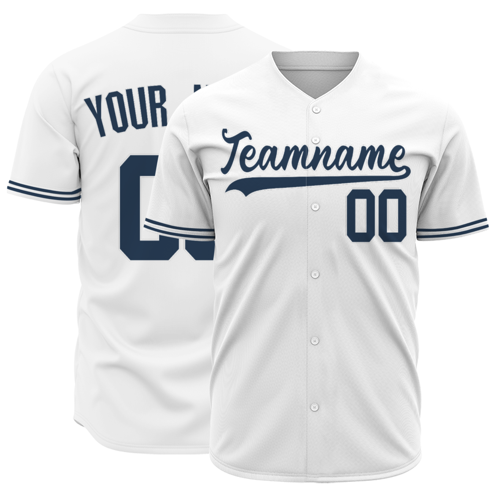 Custom White Gray Black-White Authentic Baseball Jersey