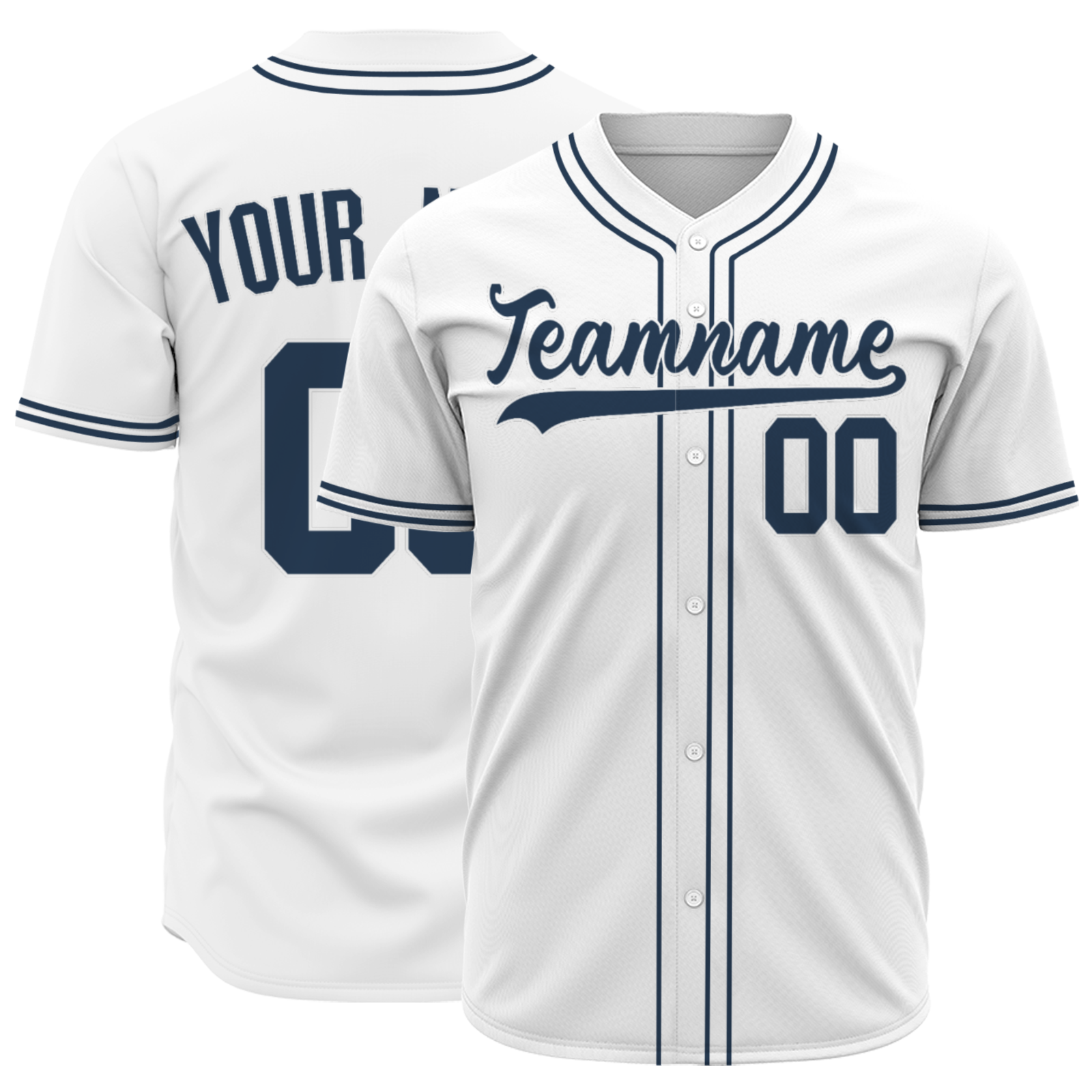 Custom White Gray Black-White Authentic Baseball Jersey