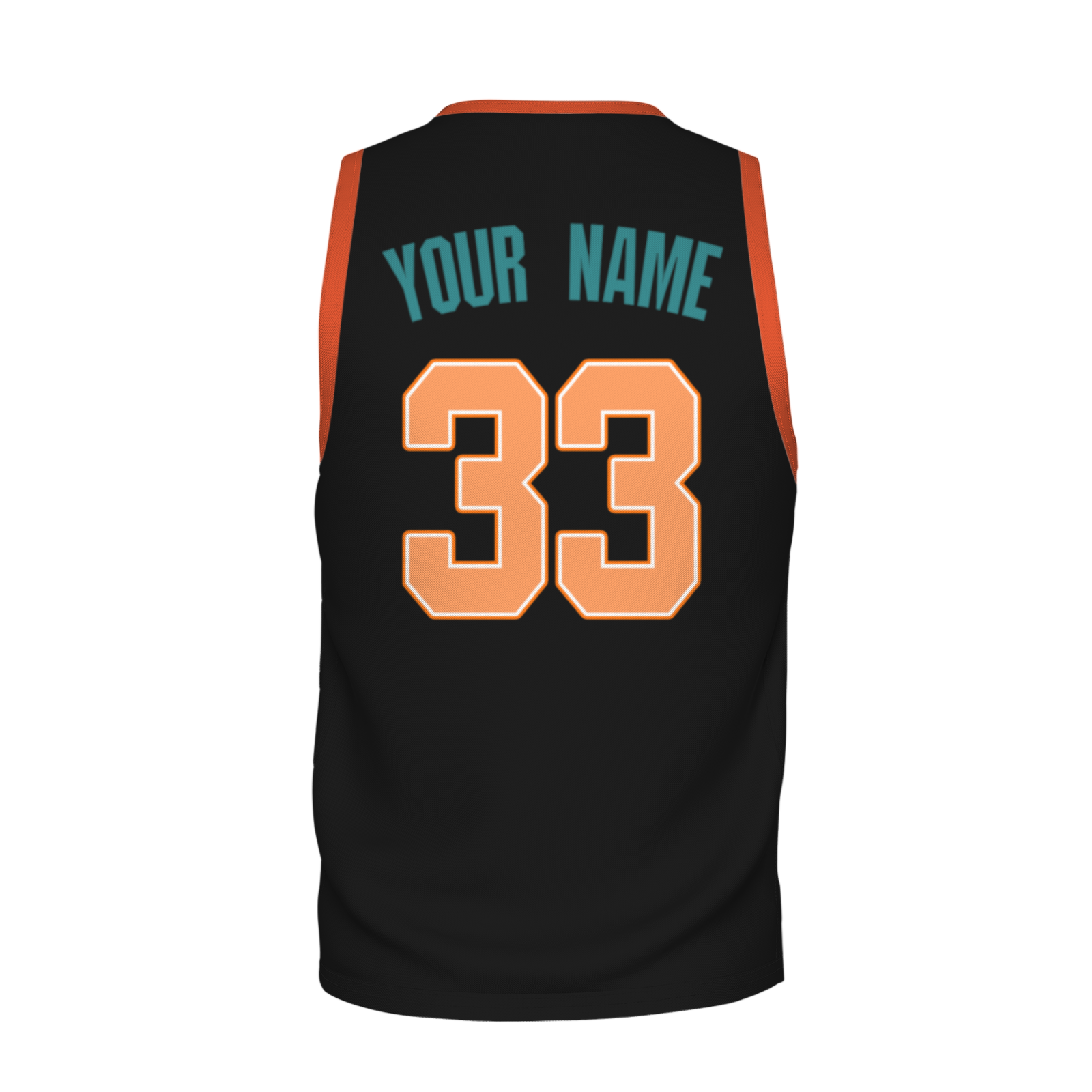 Custom Turquoise White Orange Authentic Coconut Tree Basketball Jersey