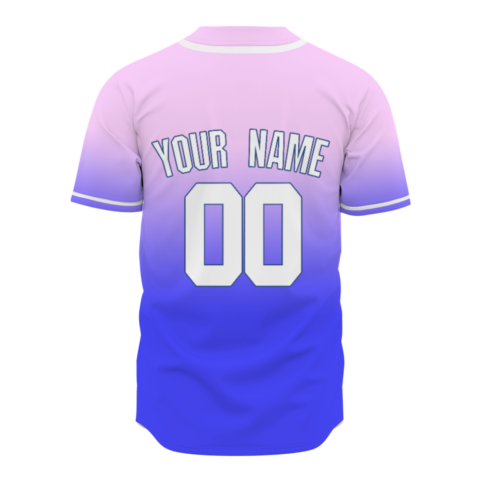 Custom Purple White-Blue Authentic Fade Fashion Baseball Jersey