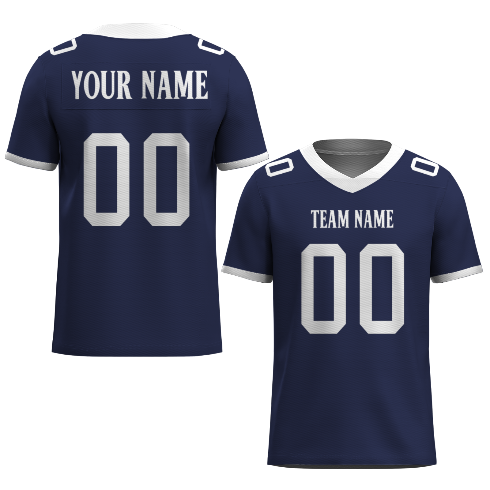 Custom  Orange White-Dark Blue Mesh Authentic Football Jersey