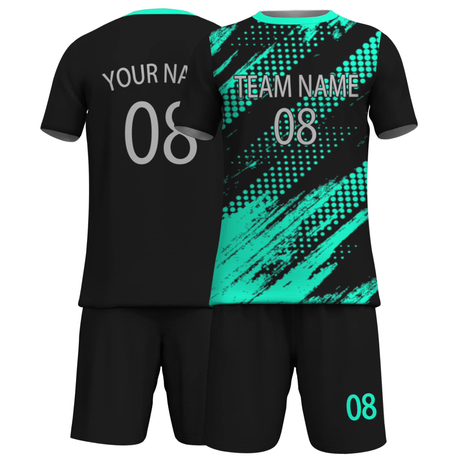 Custom White Black-White Sublimation Soccer Uniform Jersey