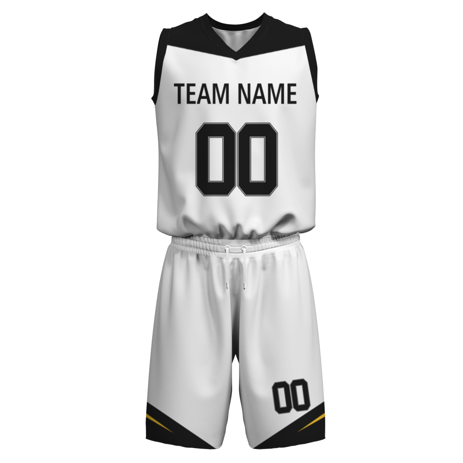 Custom White Old Gold-Black Authentic Basketball Uniform Jersey