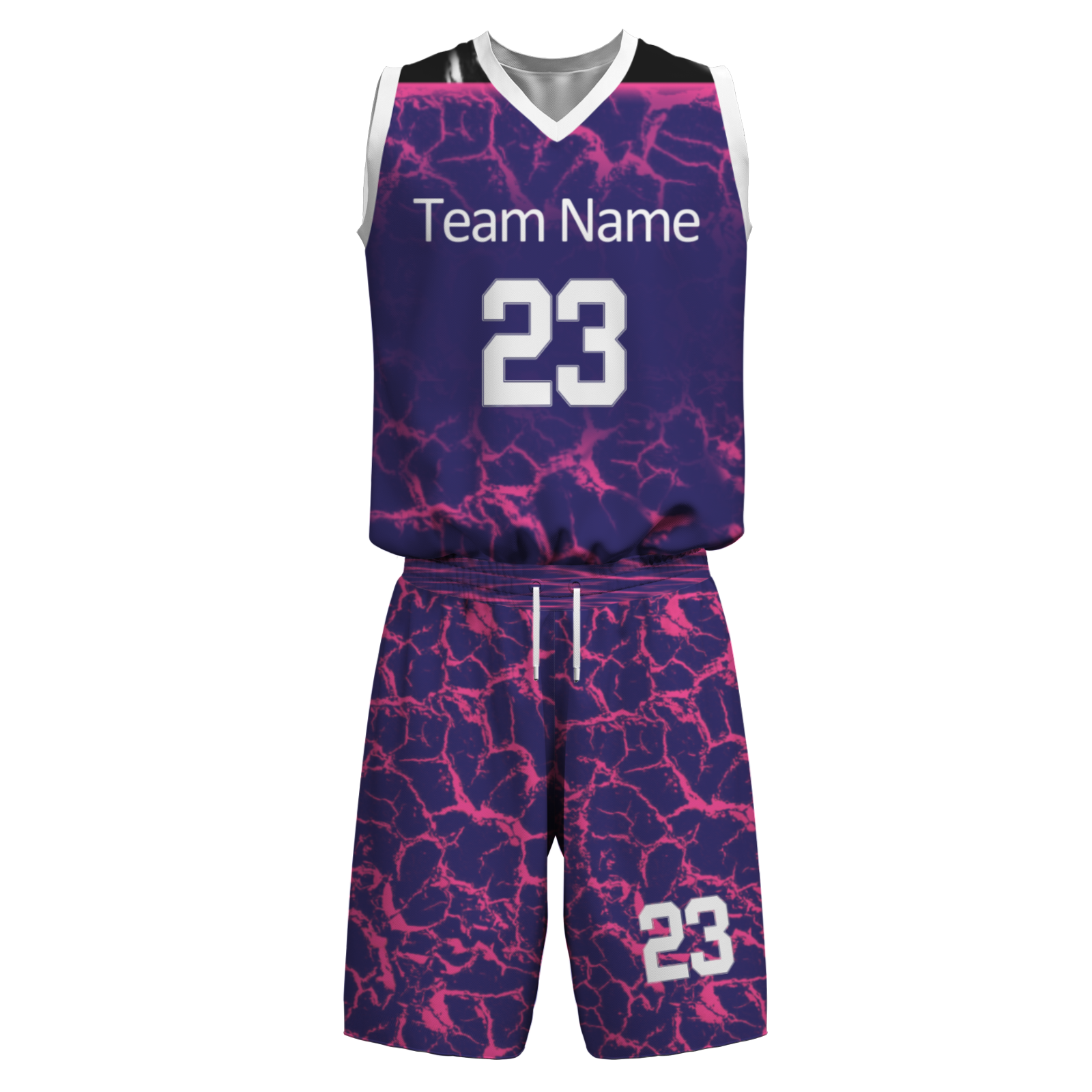 Custom Purple Camouflage White Lilac Basketball Uniform Jersey