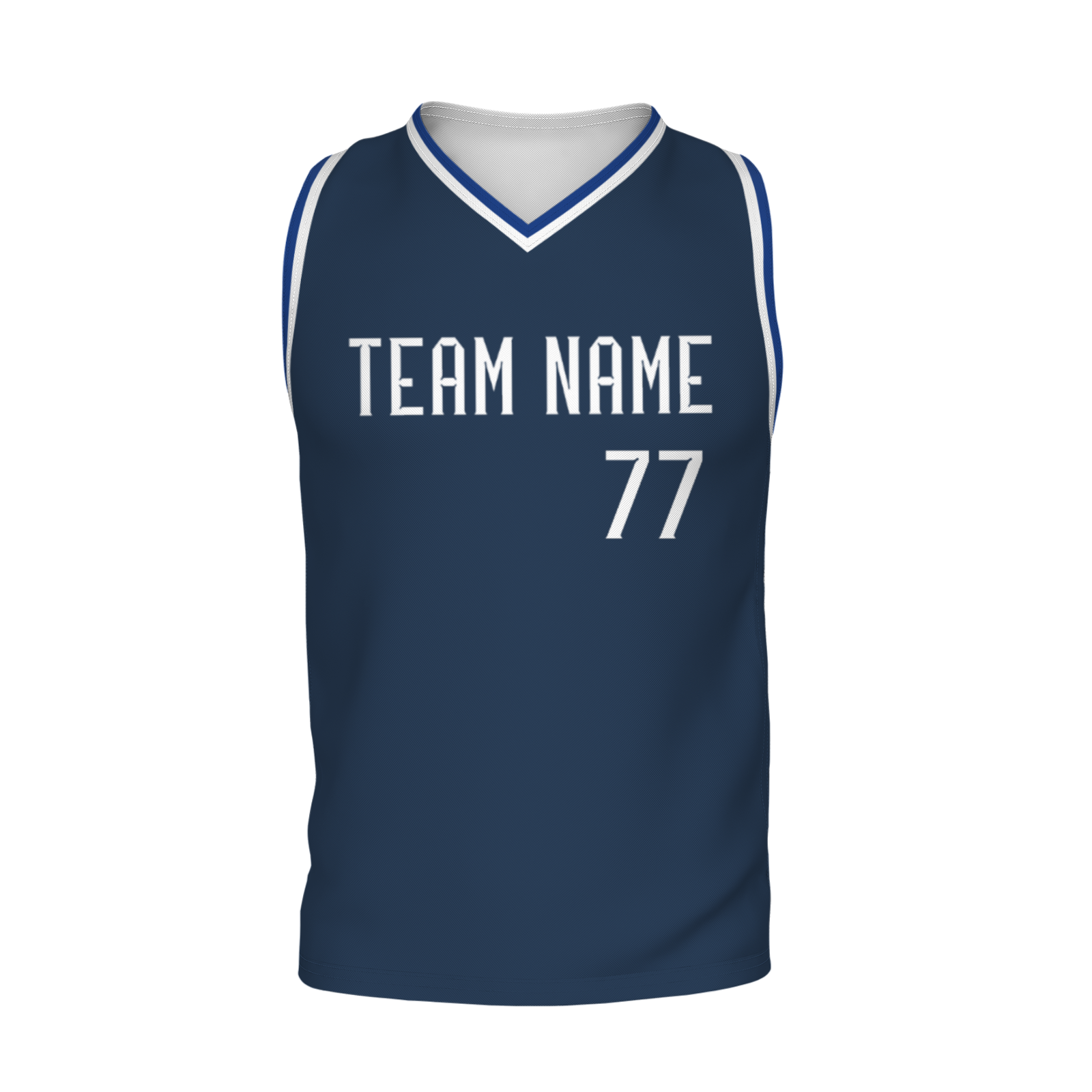 Custom White Dark Blue-Orange Authentic V-Neck Basketball Jersey