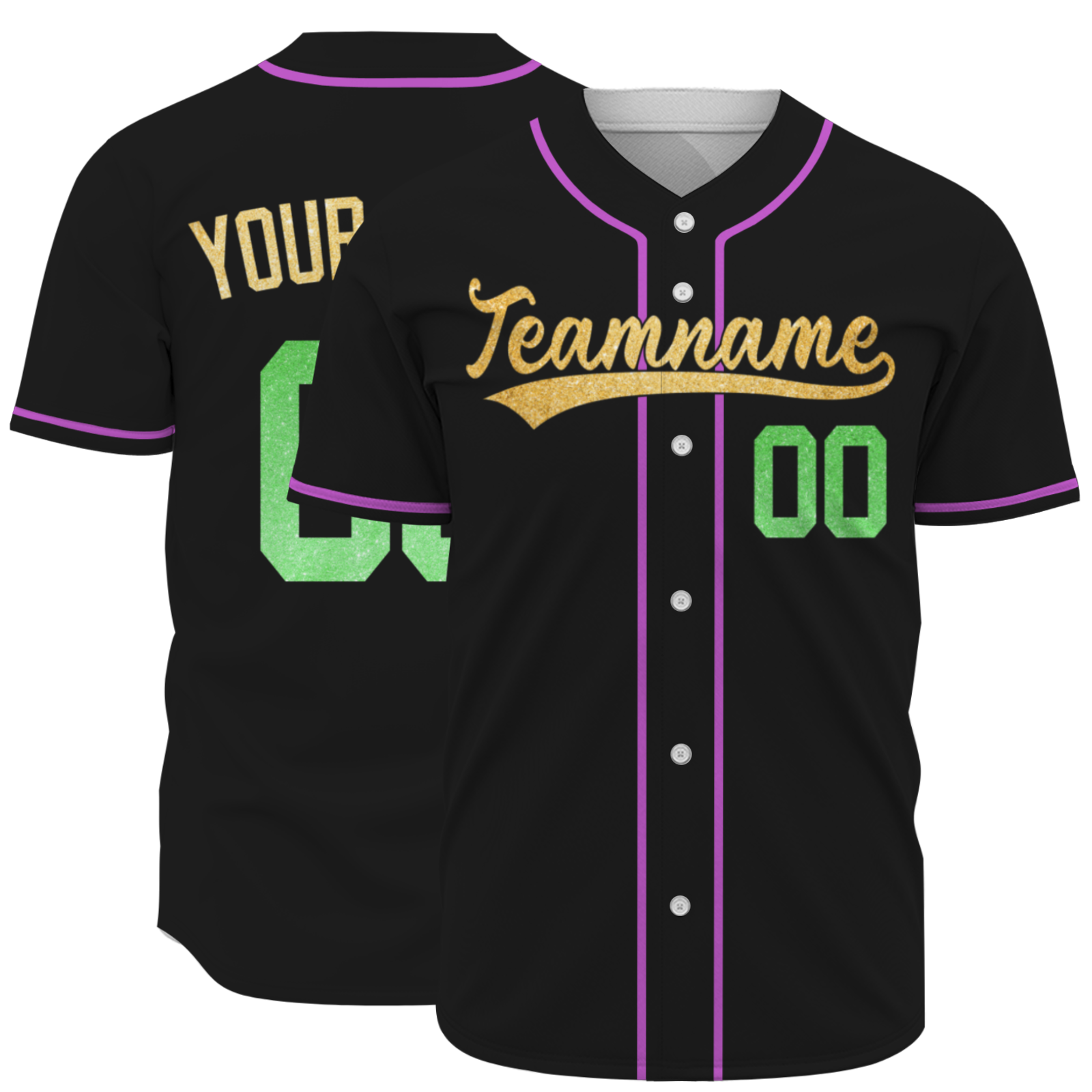 Custom Black Pink-White  Authentic Tow Tone Baseball Jersey