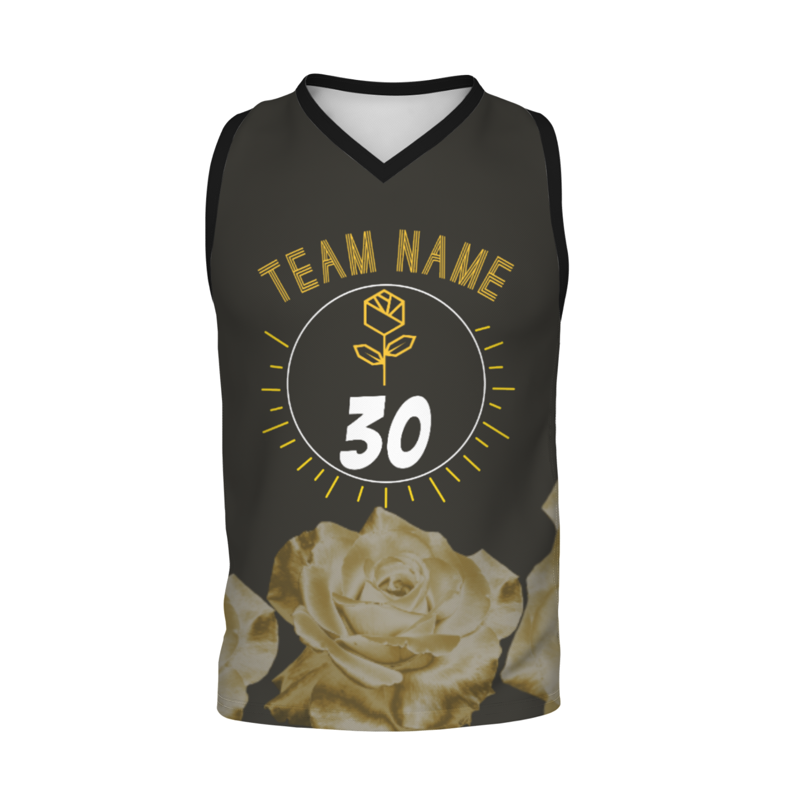 Custom Dark Gray Yellow-White Authentic V-Neck Basketball Jersey