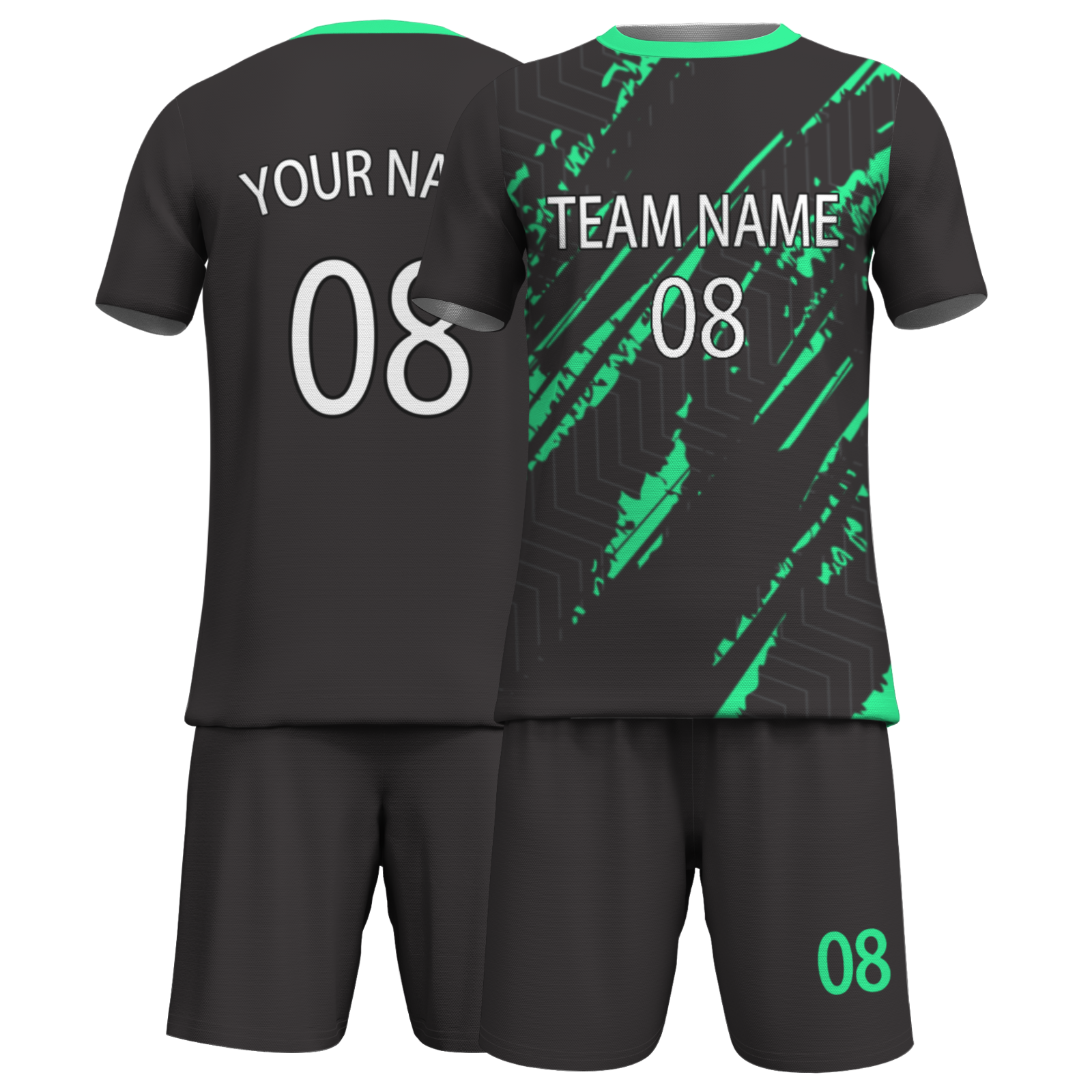 Custom White Black-White Sublimation Soccer Uniform Jersey