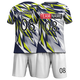 Custom White Black-White Sublimation Soccer Uniform Jersey