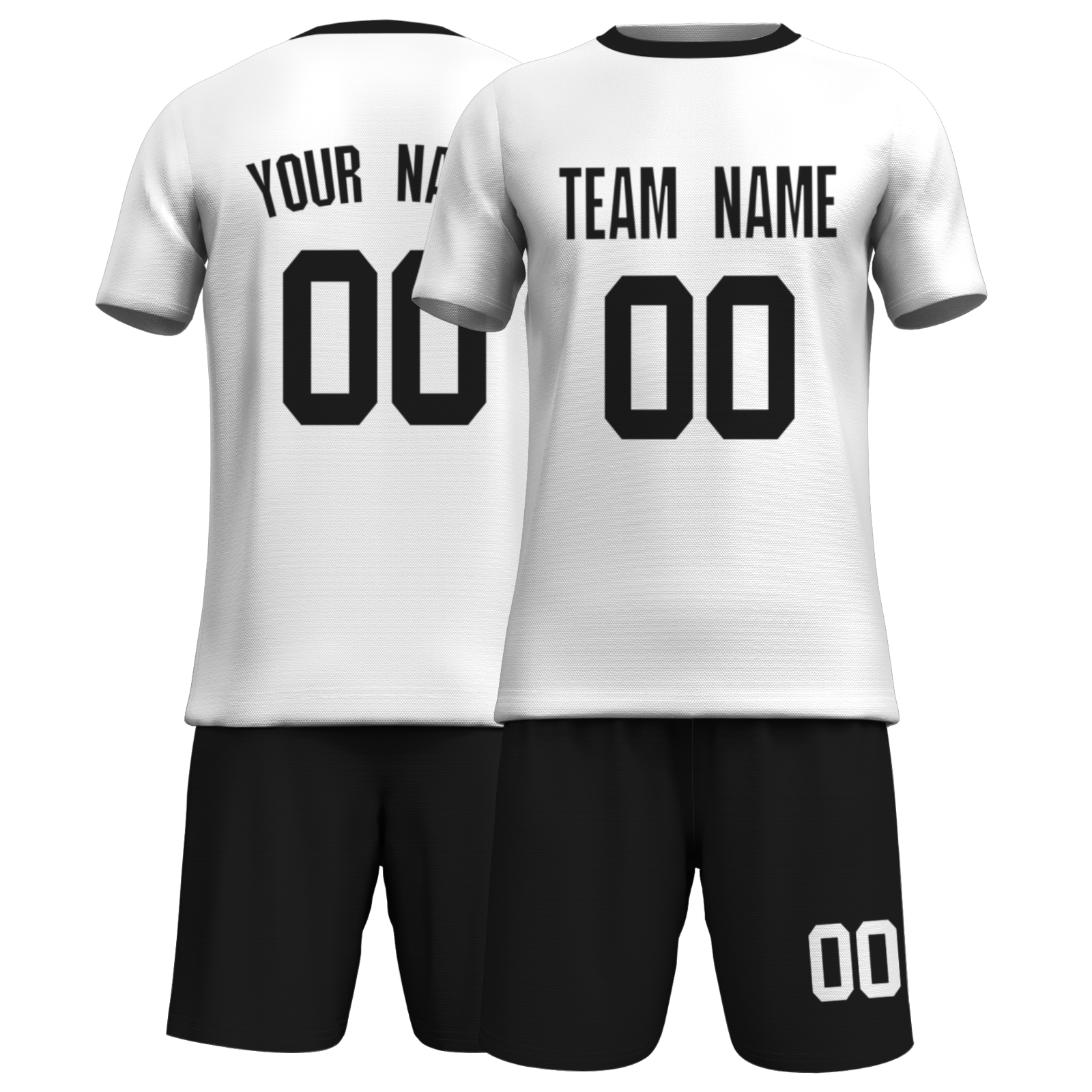 Custom White Yelow Sublimation Soccer Uniform Jersey