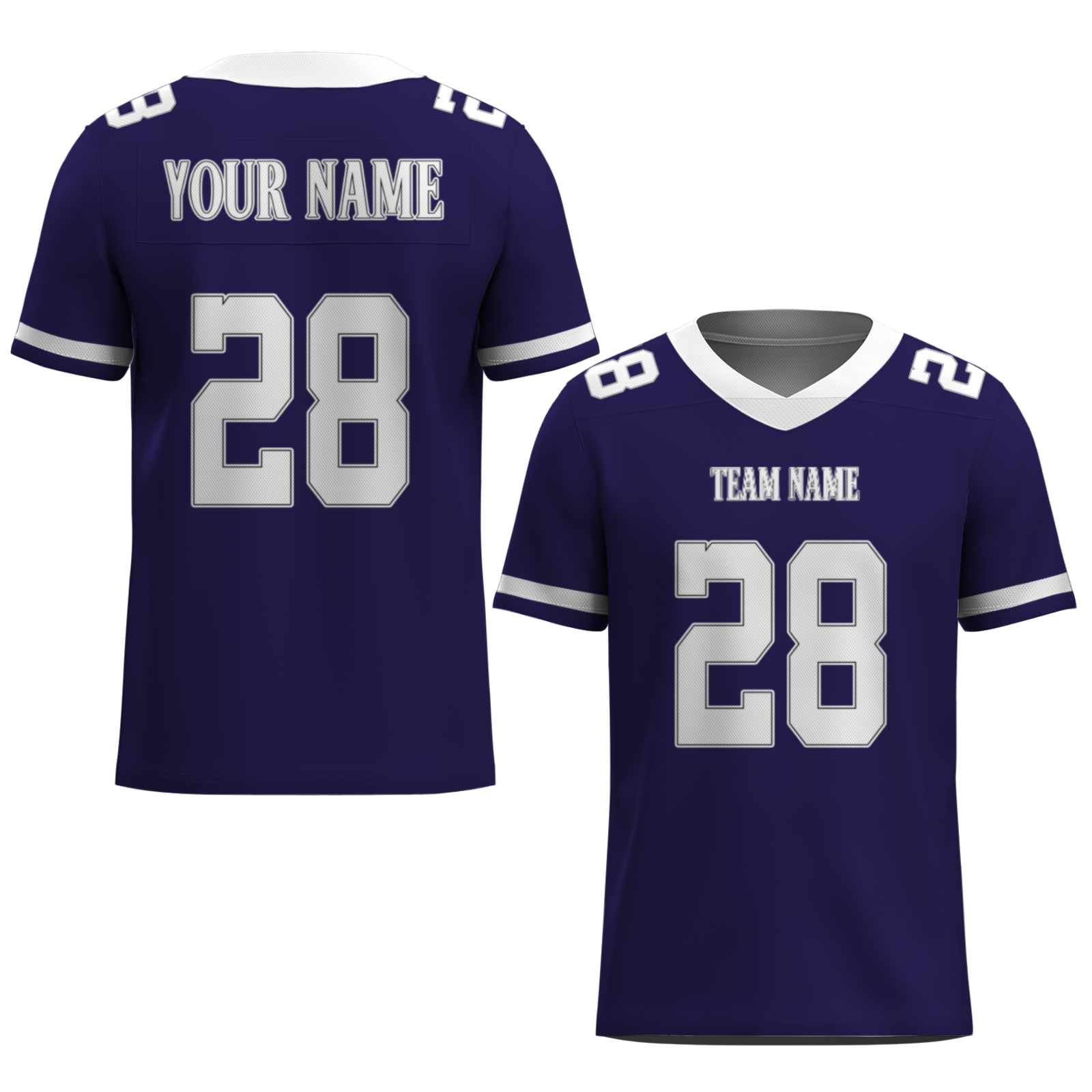 Custom  Dark Gray Blue-White Mesh Authentic Football Jersey