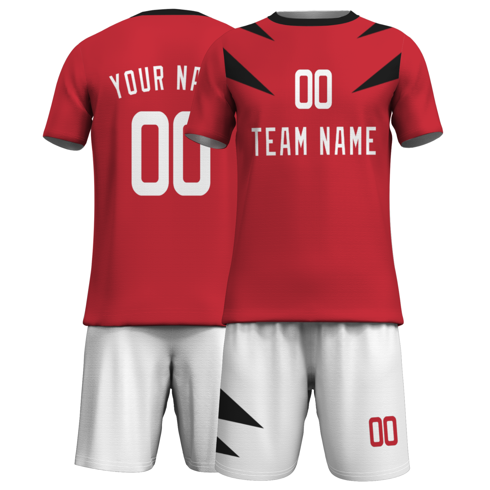 Custom White Black Sublimation Soccer Uniform Jersey