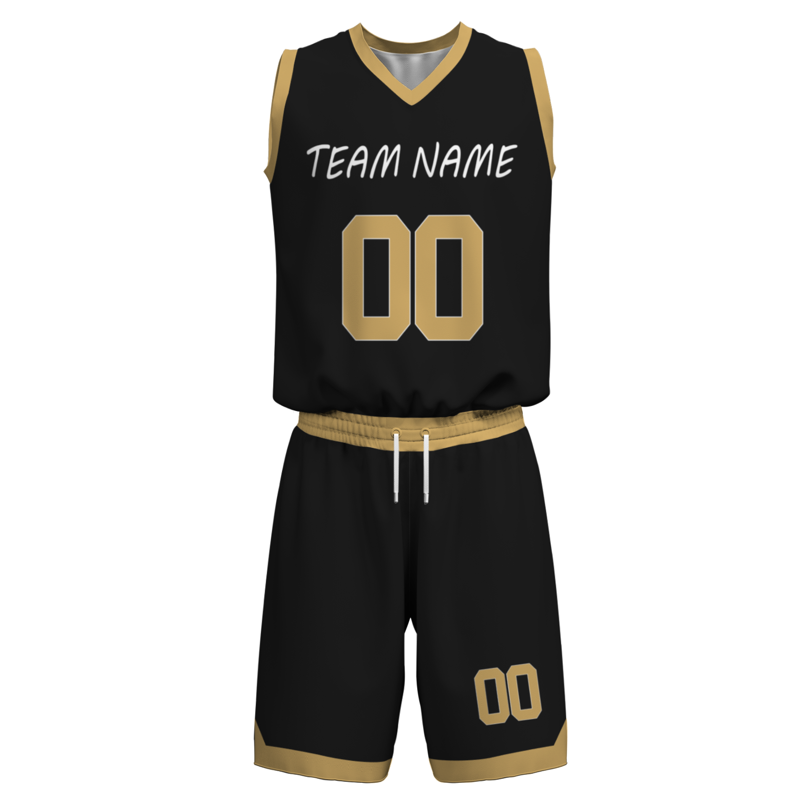 Custom White Old Gold-Black Authentic Basketball Uniform Jersey