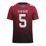 Custom Red White-Black Authentic 3D Football Jersey