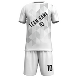 Custom White Black Sublimation Soccer Uniform Jersey