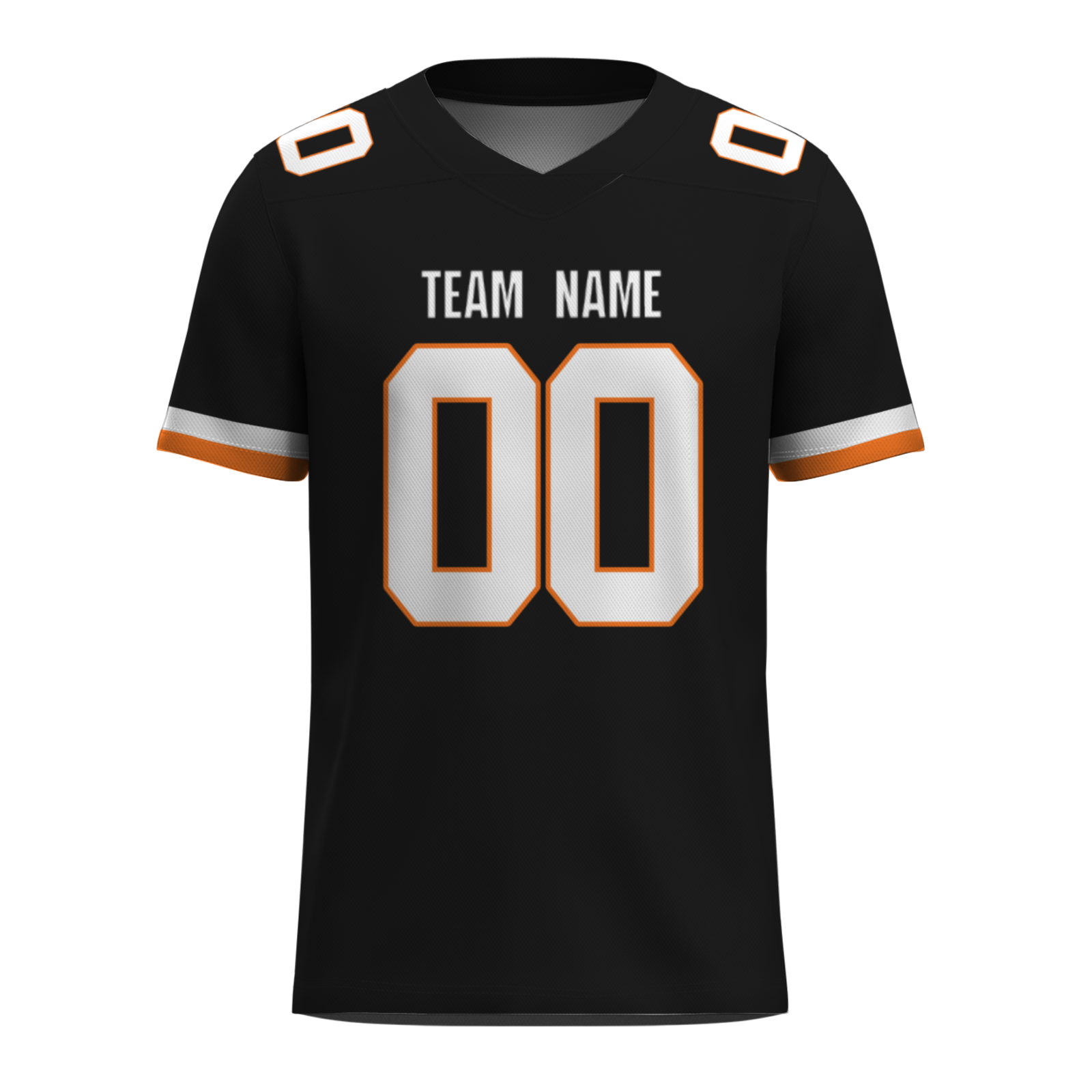 Custom  Orange White-Dark Blue Mesh Authentic Football Jersey