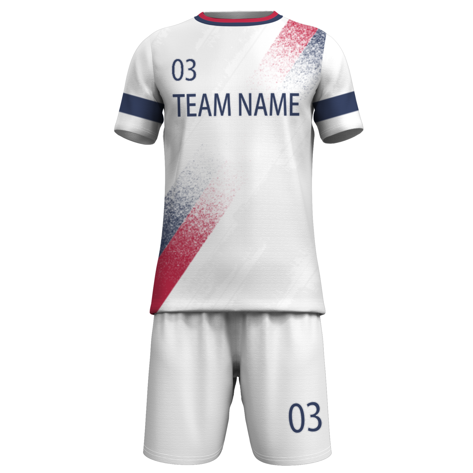 Custom White Black-White Sublimation Soccer Uniform Jersey