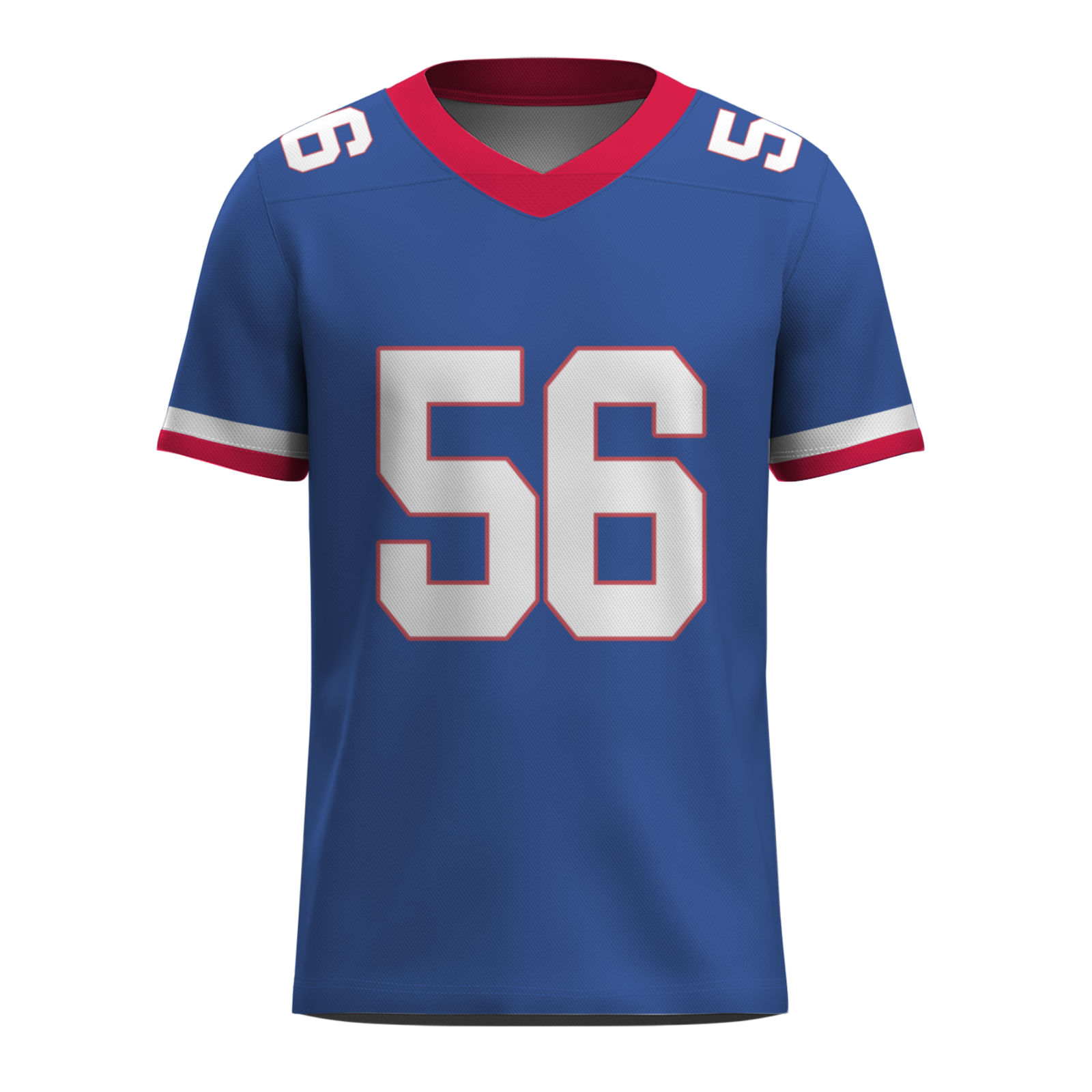 Custom Red White-Black Authentic 3D Football Jersey