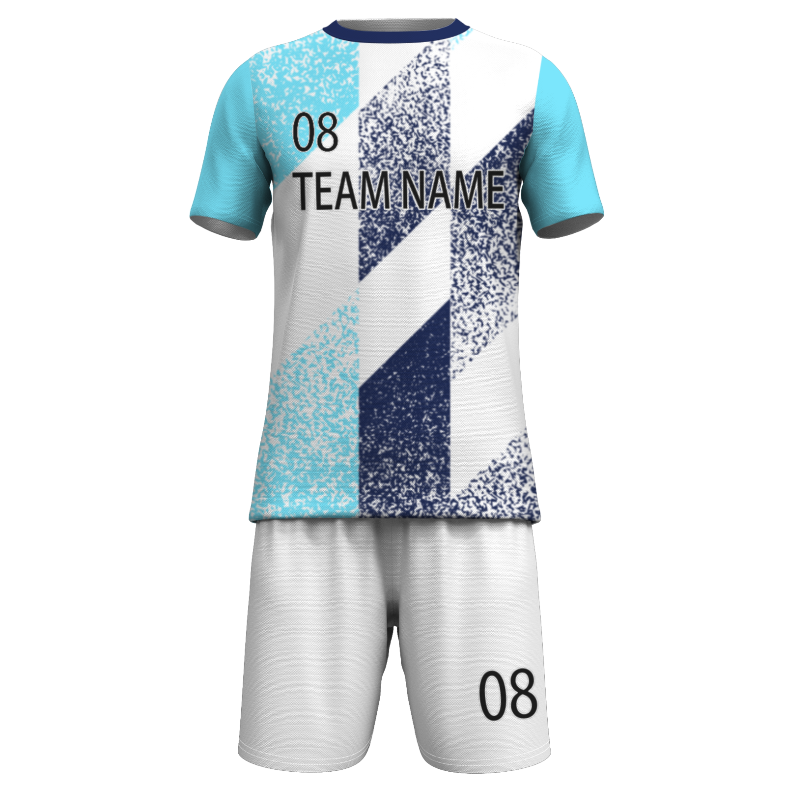 Custom White Black-White Sublimation Soccer Uniform Jersey