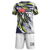 Custom White Black-White Sublimation Soccer Uniform Jersey