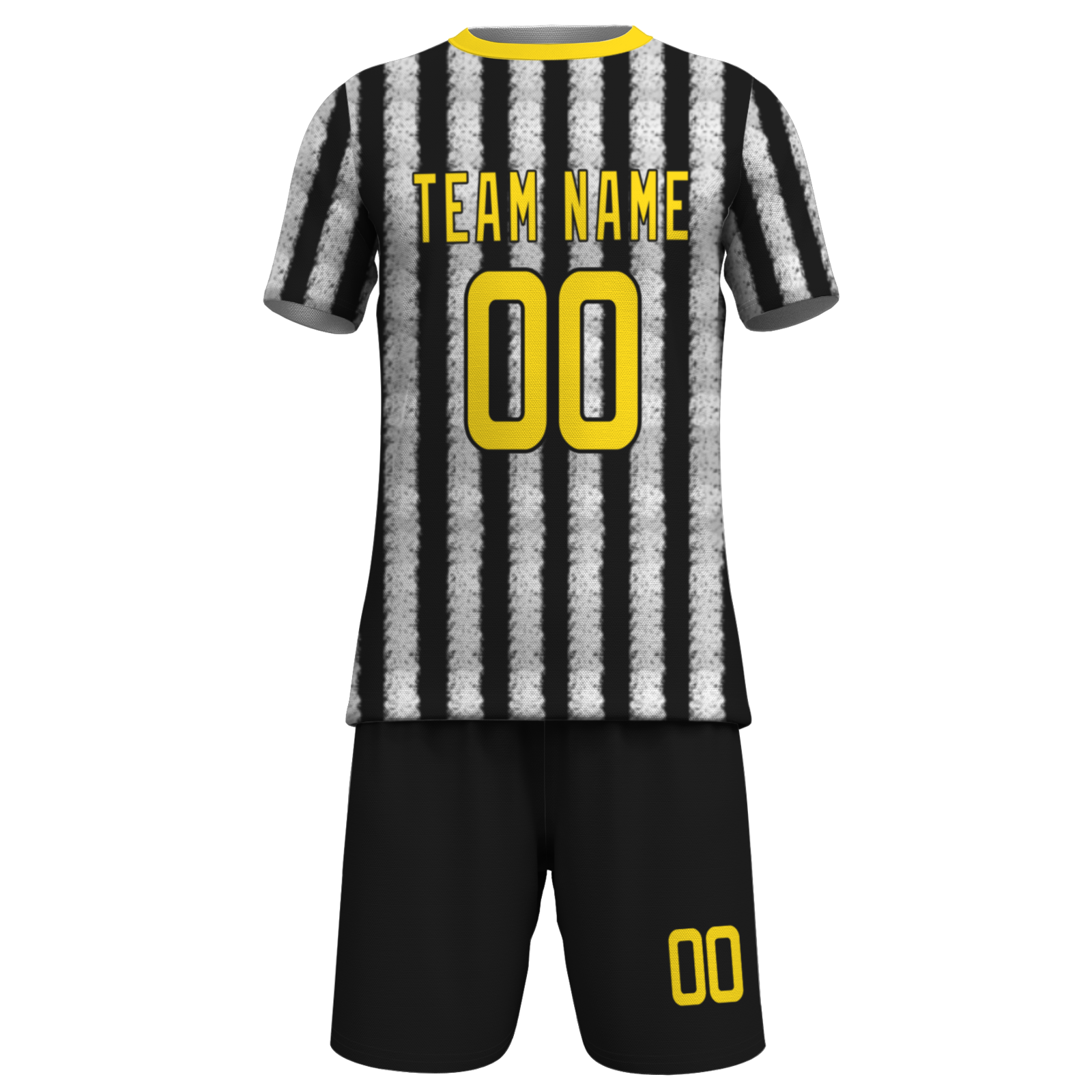 Custom White Black Sublimation Soccer Uniform Jersey