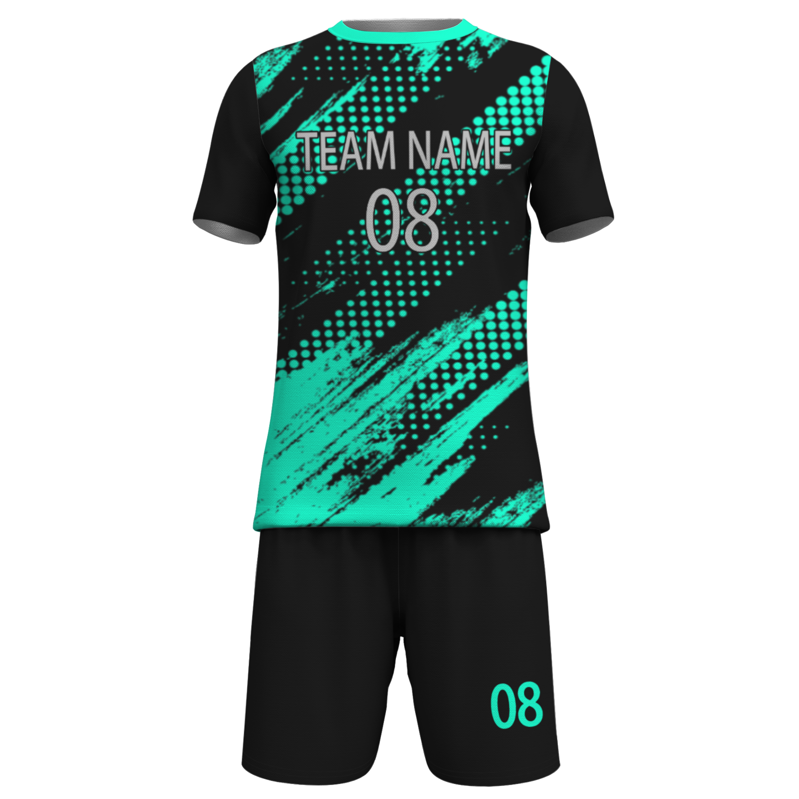 Custom White Black-White Sublimation Soccer Uniform Jersey