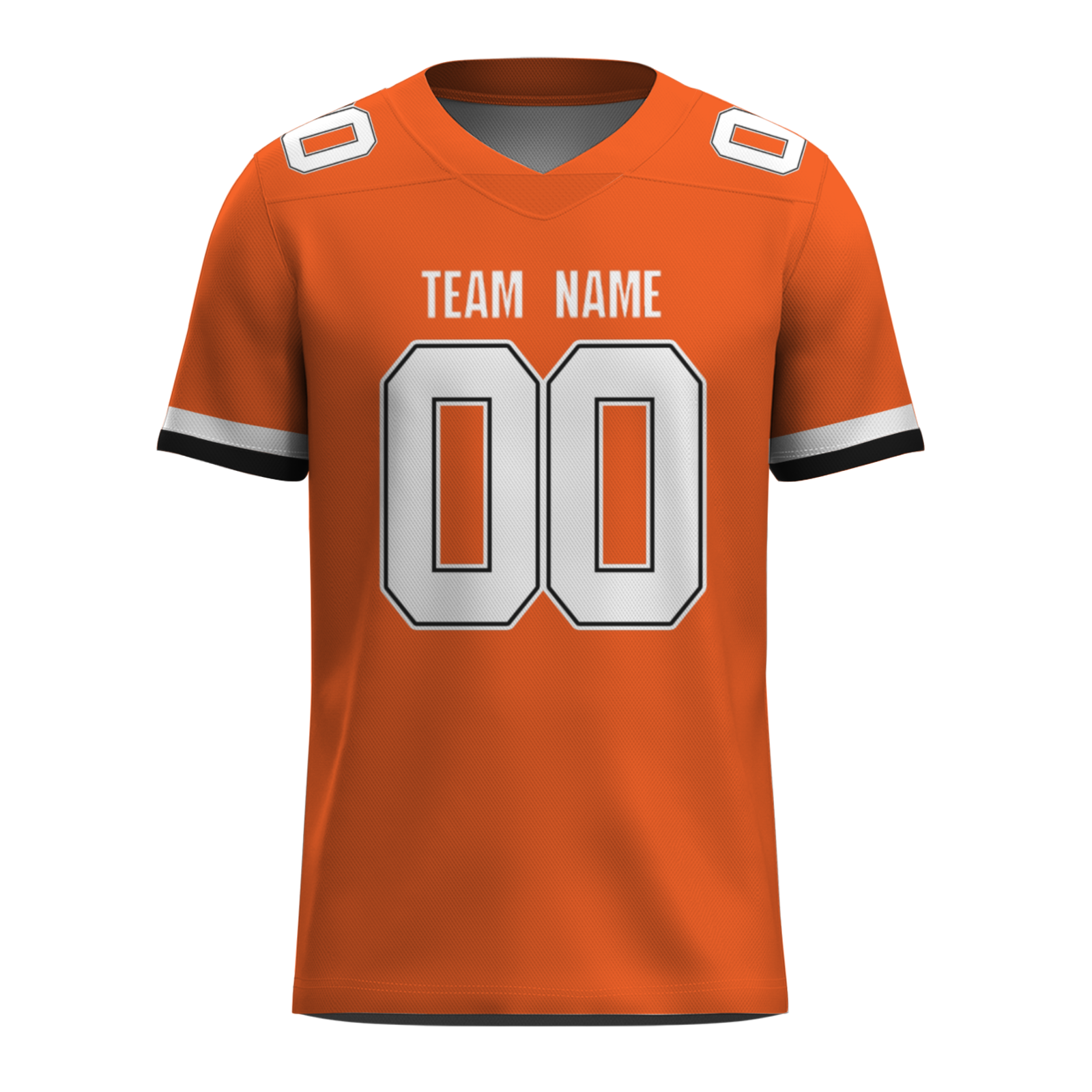 Custom  Orange White-Dark Blue Mesh Authentic Football Jersey