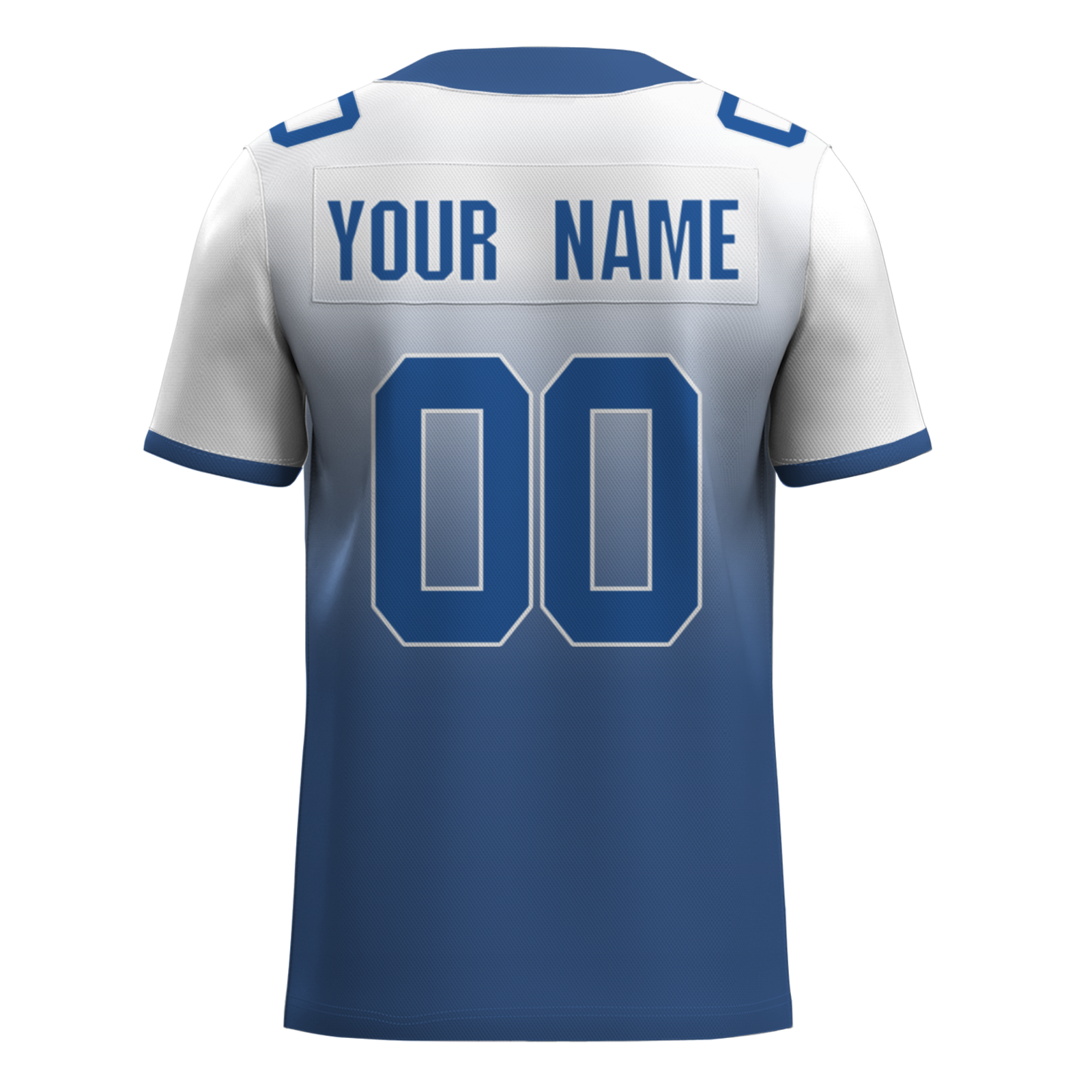 Custom  Dark Gray Blue-White Mesh Authentic Football Jersey