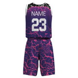 Custom Purple Camouflage White Lilac Basketball Uniform Jersey