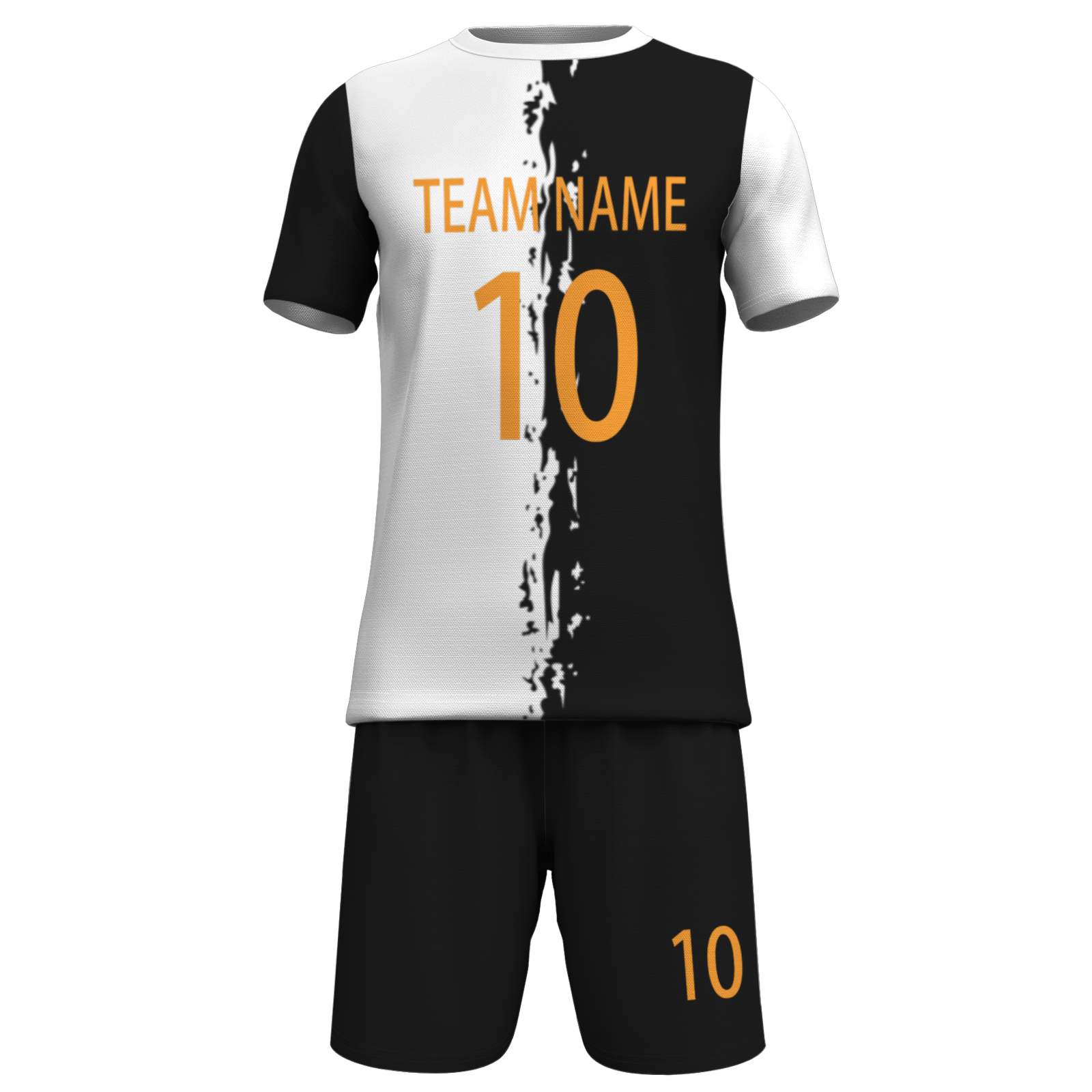 Custom White Black Sublimation Soccer Uniform Jersey