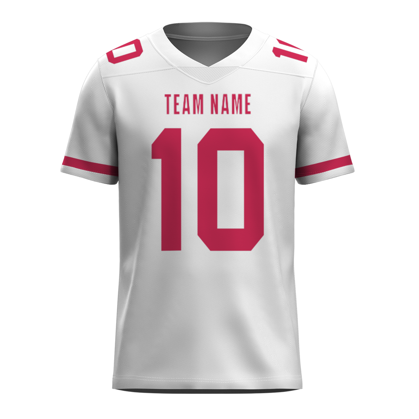 Custom Red White-Black Authentic 3D Football Jersey