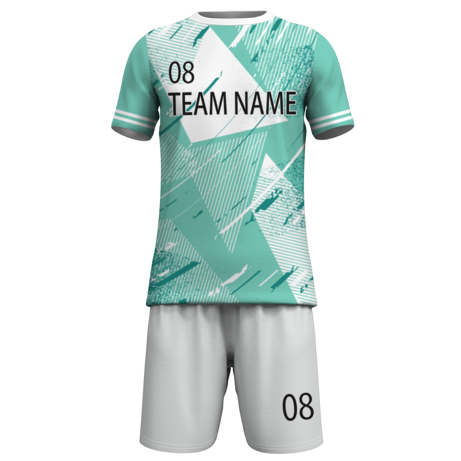 Custom White Black-White Sublimation Soccer Uniform Jersey