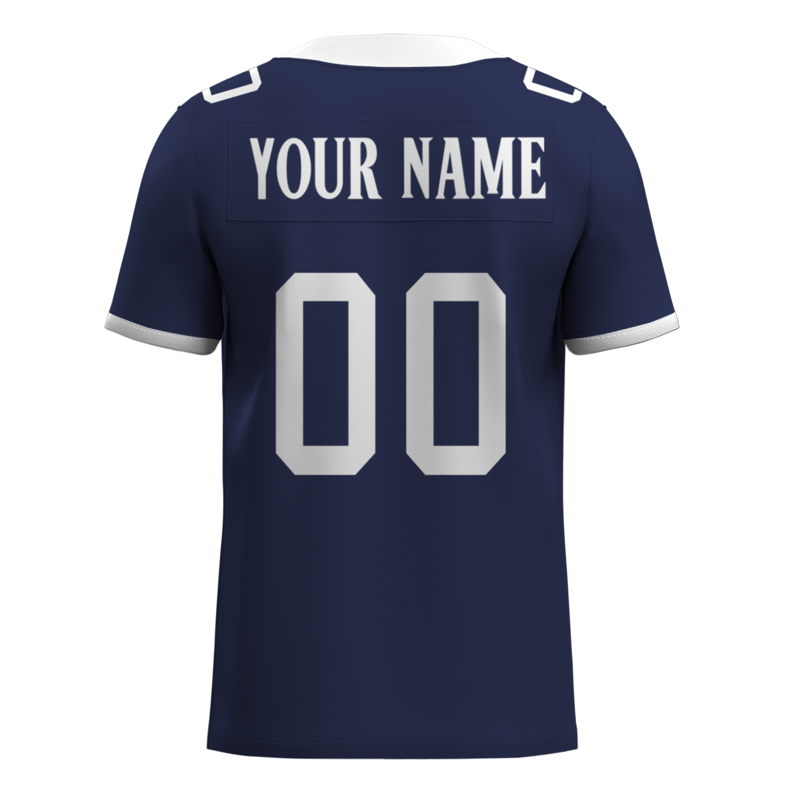 Custom  Orange White-Dark Blue Mesh Authentic Football Jersey