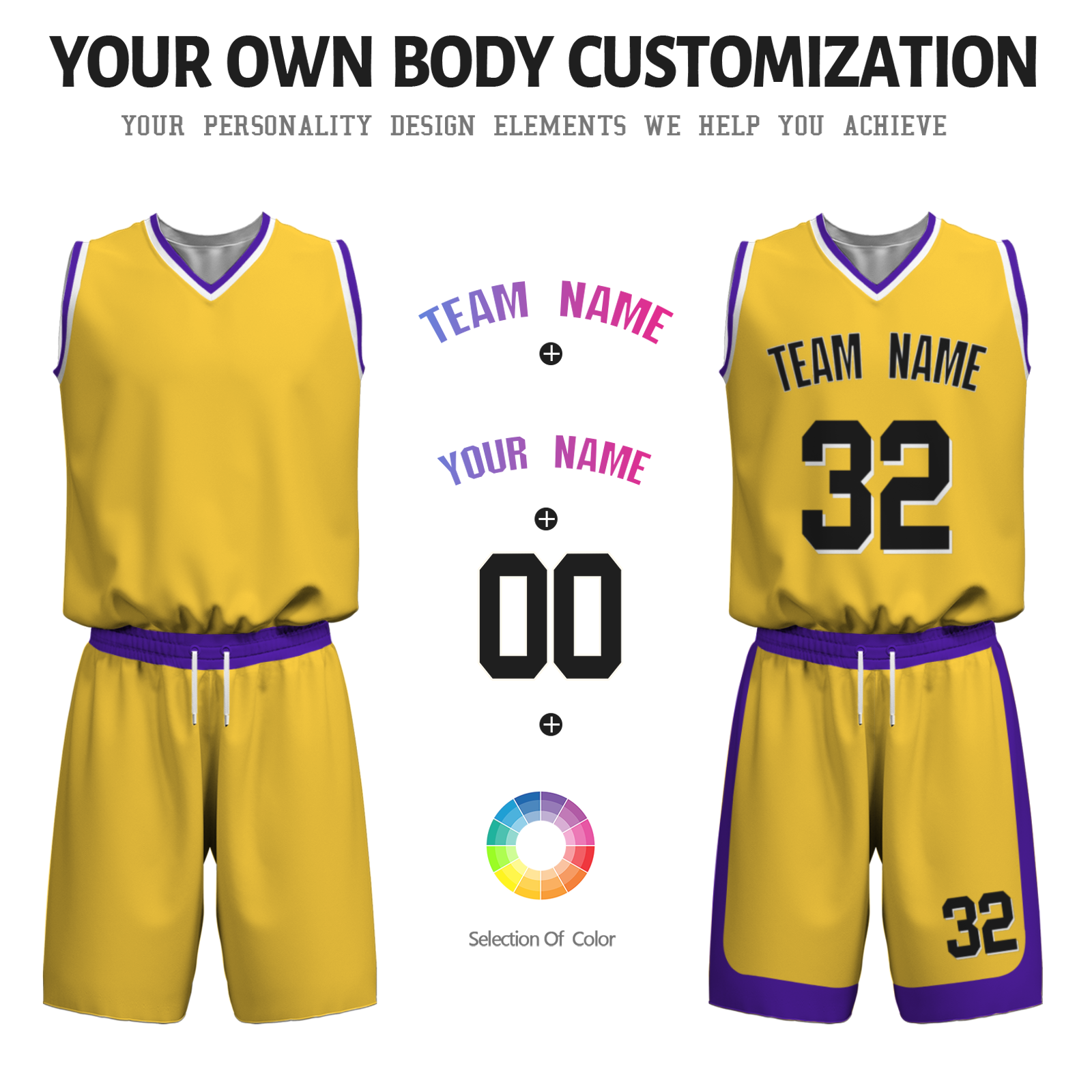 Custom Purple Mustard-White Authentic Basketball Uniform Jersey