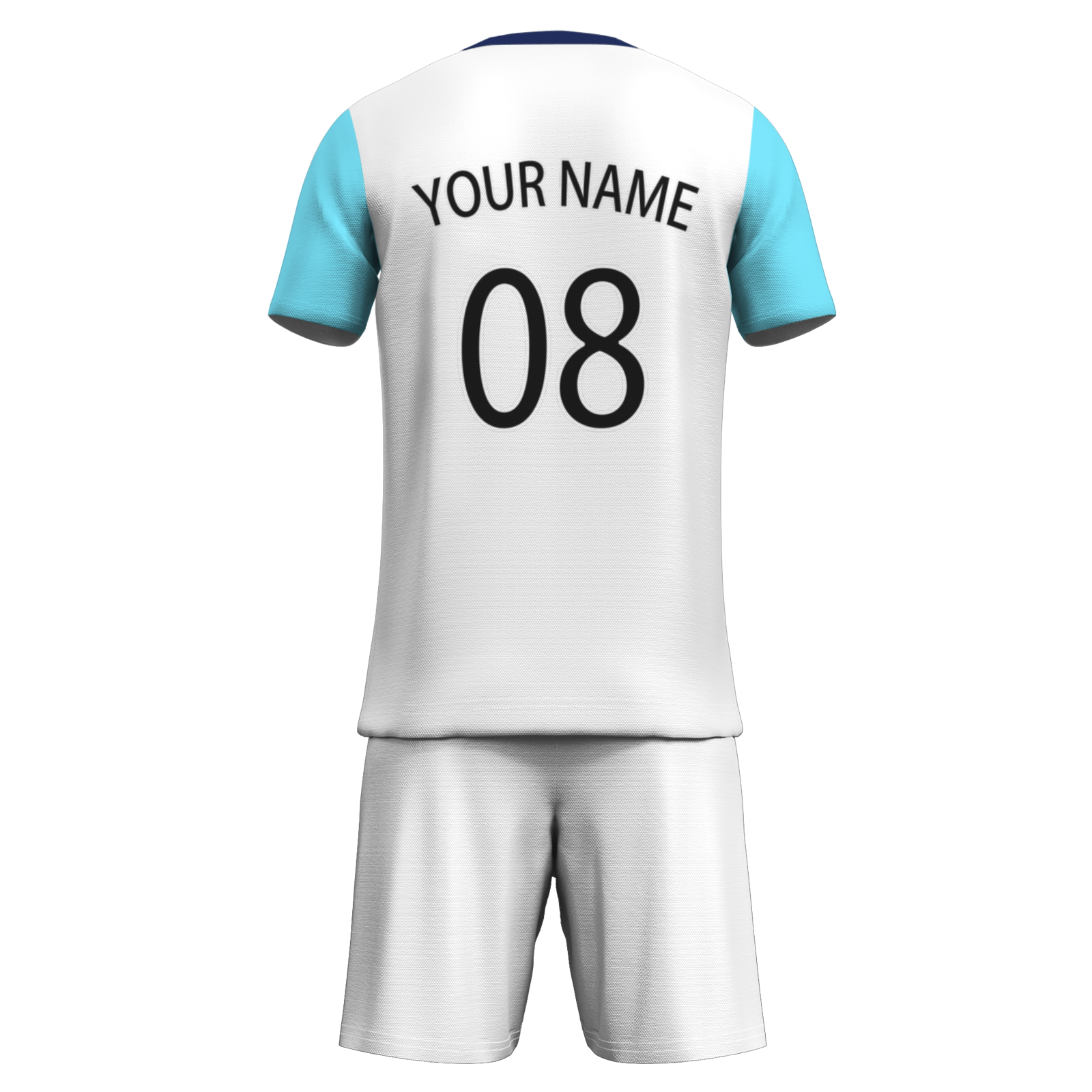 Custom White Black-White Sublimation Soccer Uniform Jersey