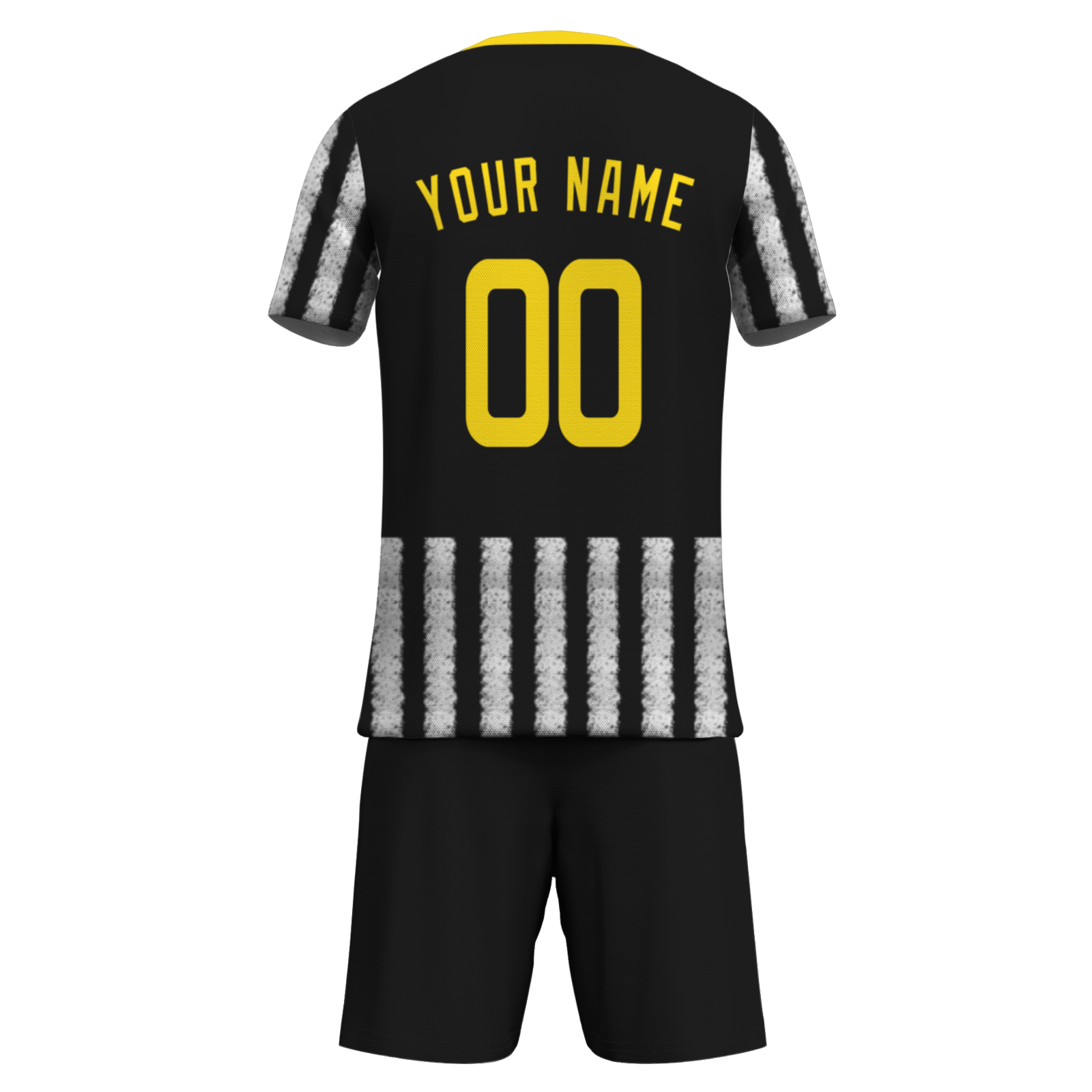 Custom White Black Sublimation Soccer Uniform Jersey