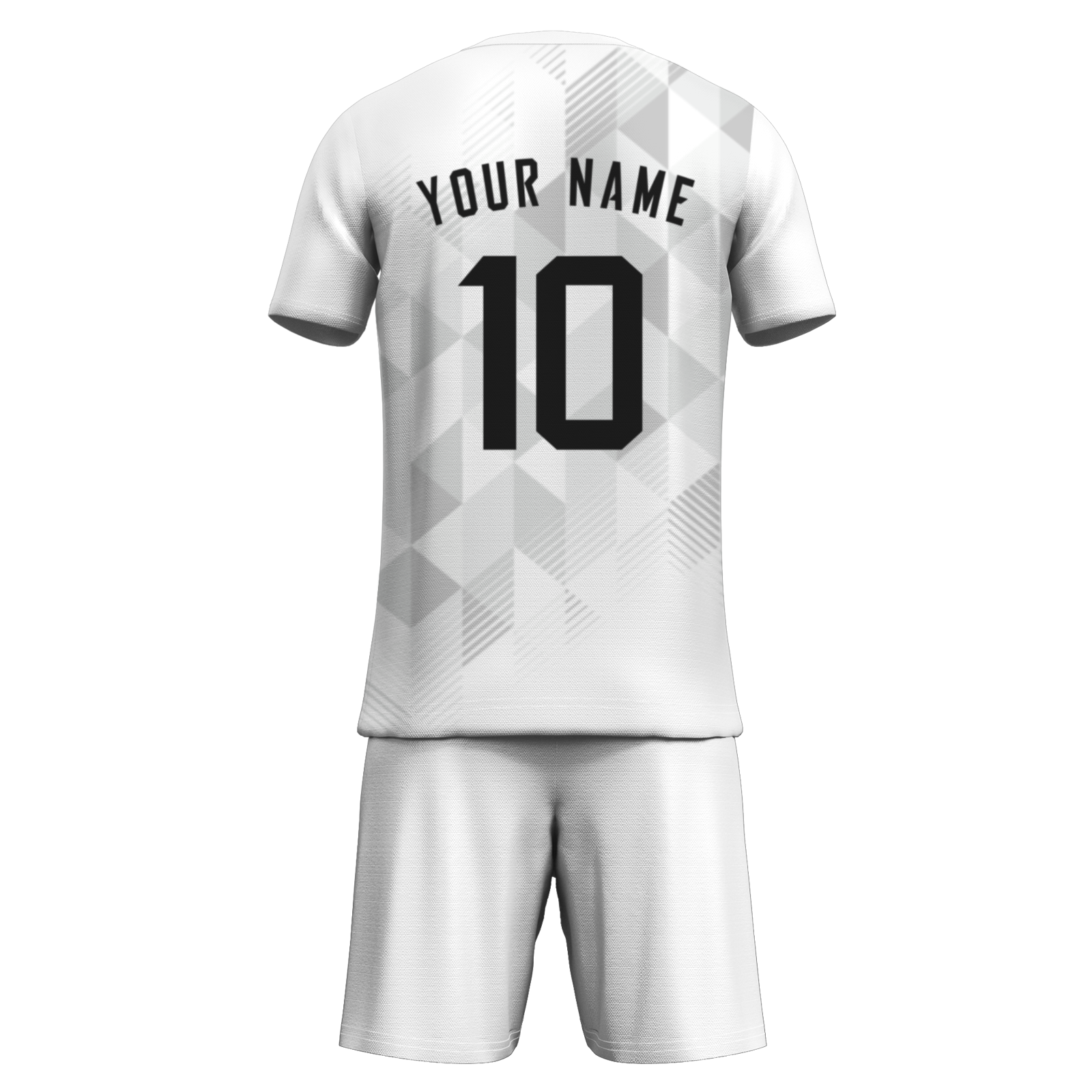 Custom White Black Sublimation Soccer Uniform Jersey