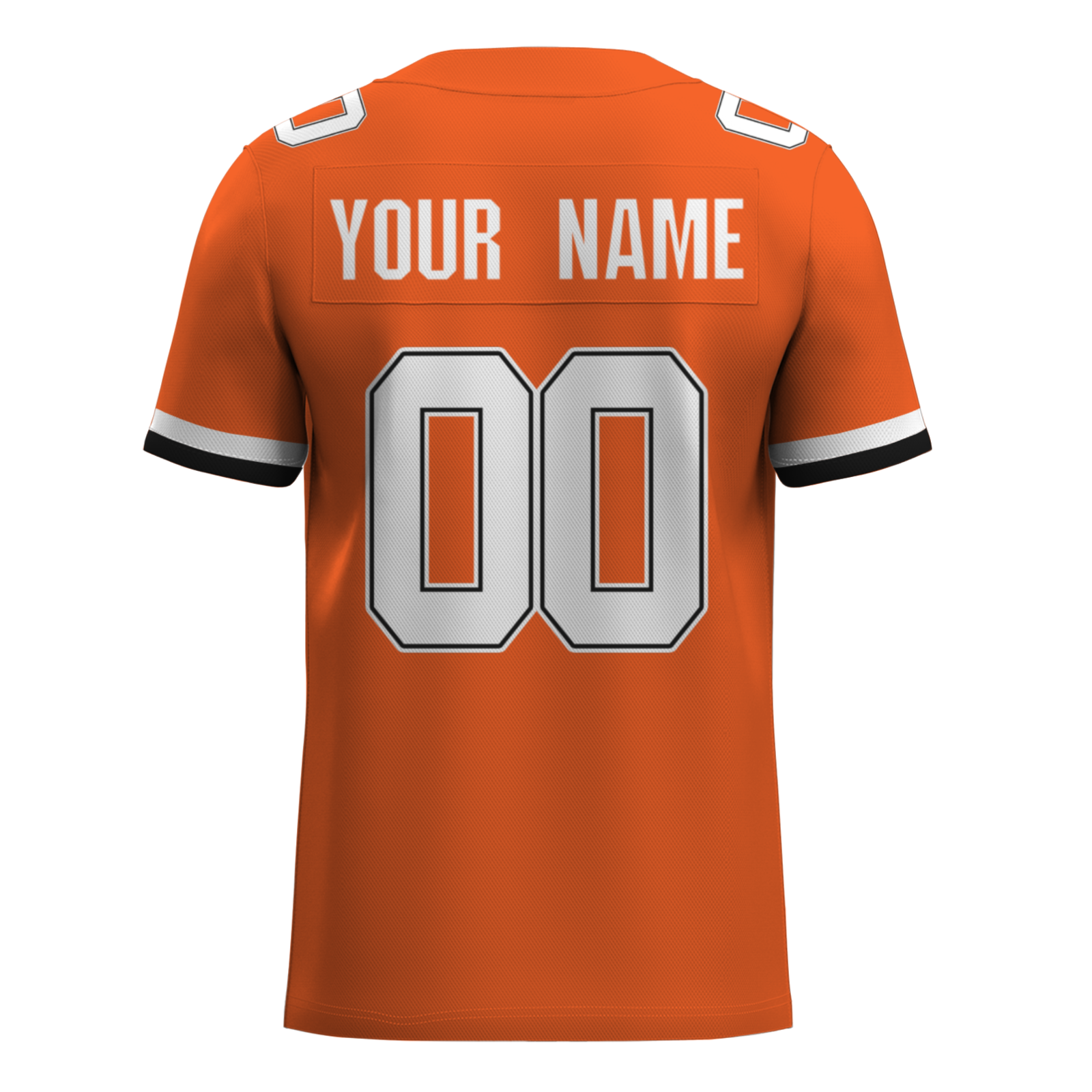 Custom  Orange White-Dark Blue Mesh Authentic Football Jersey