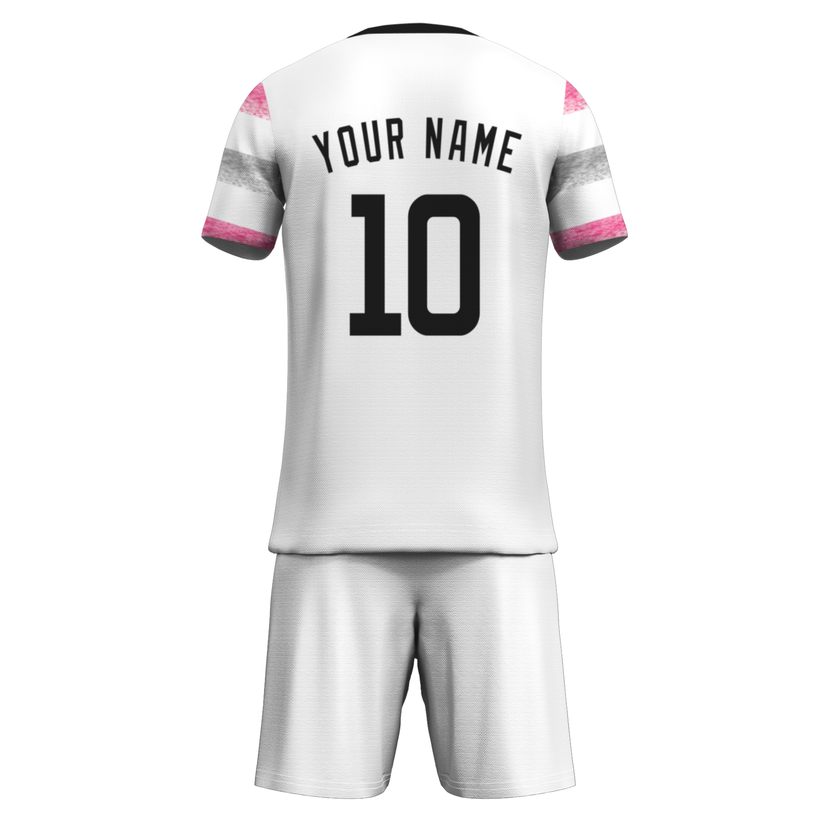 Custom White Black Sublimation Soccer Uniform Jersey