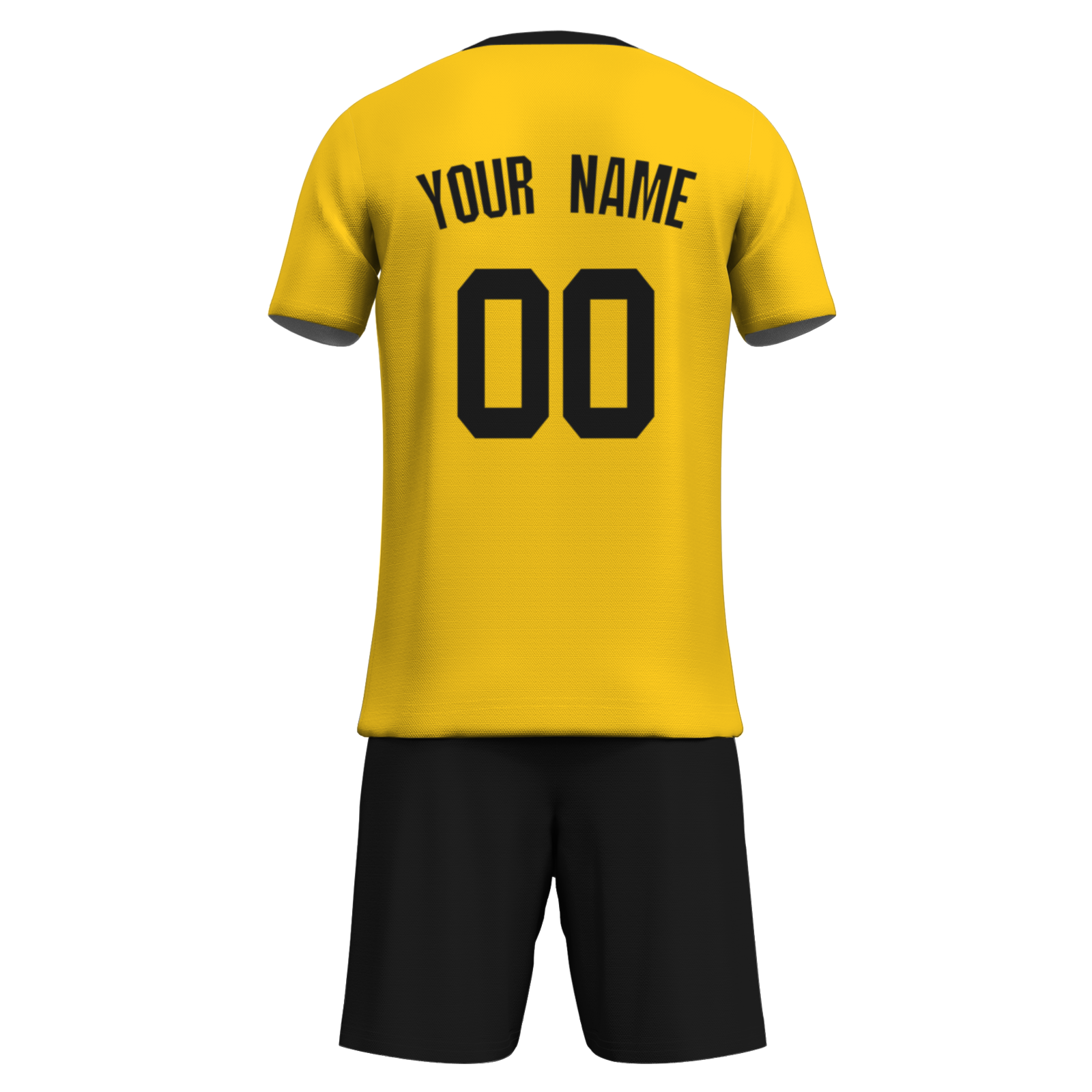 Custom  Fluorescent Green Black Sublimation Soccer Uniform Jersey