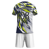 Custom White Black-White Sublimation Soccer Uniform Jersey