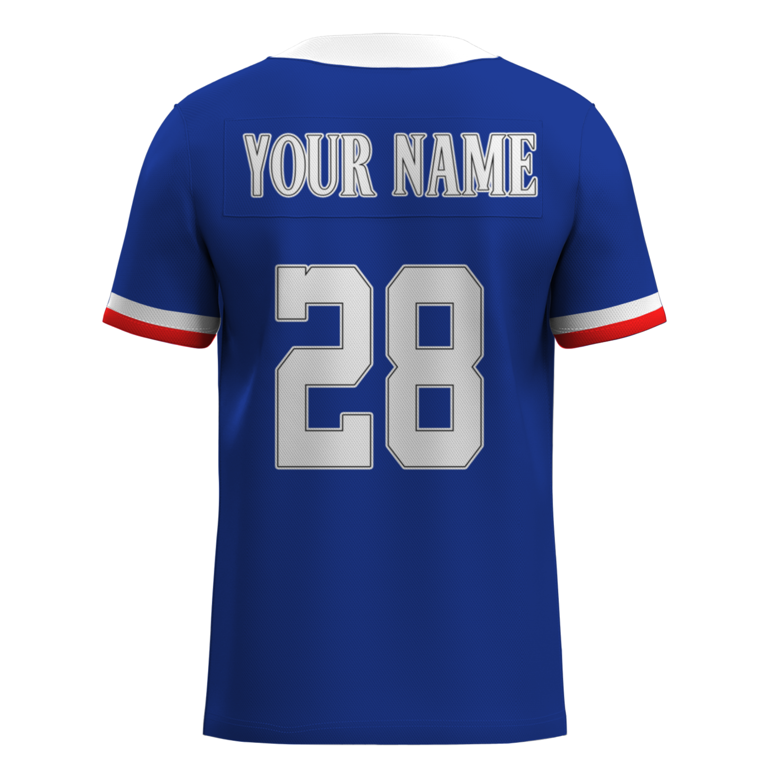 Custom  Orange White-Dark Blue Mesh Authentic Football Jersey