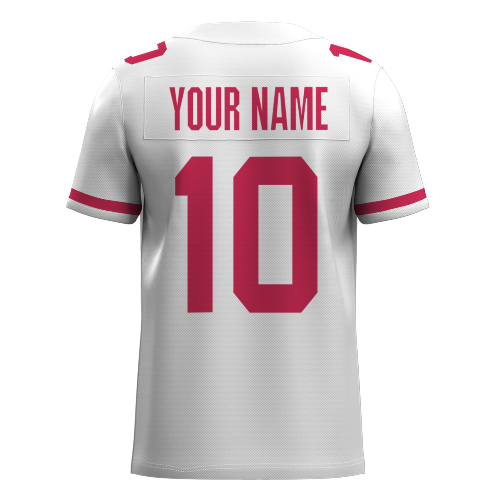 Custom Red White-Black Authentic 3D Football Jersey