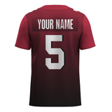 Custom Red White-Black Authentic 3D Football Jersey