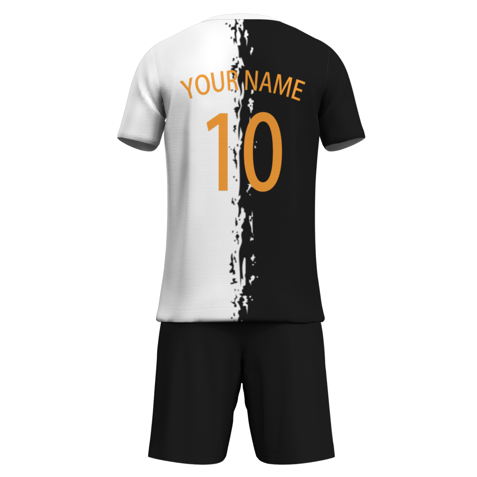 Custom White Black Sublimation Soccer Uniform Jersey