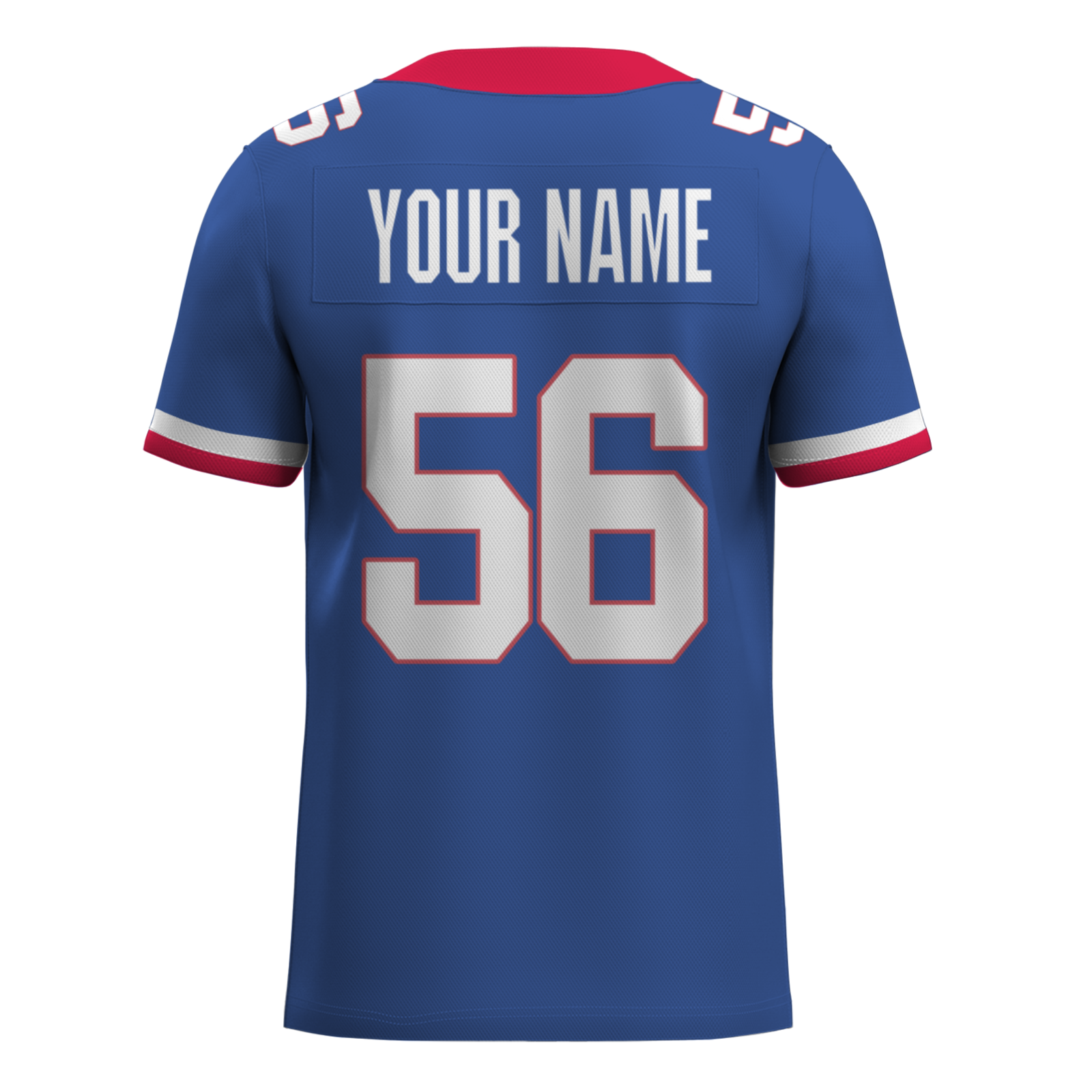 Custom Red White-Black Authentic 3D Football Jersey