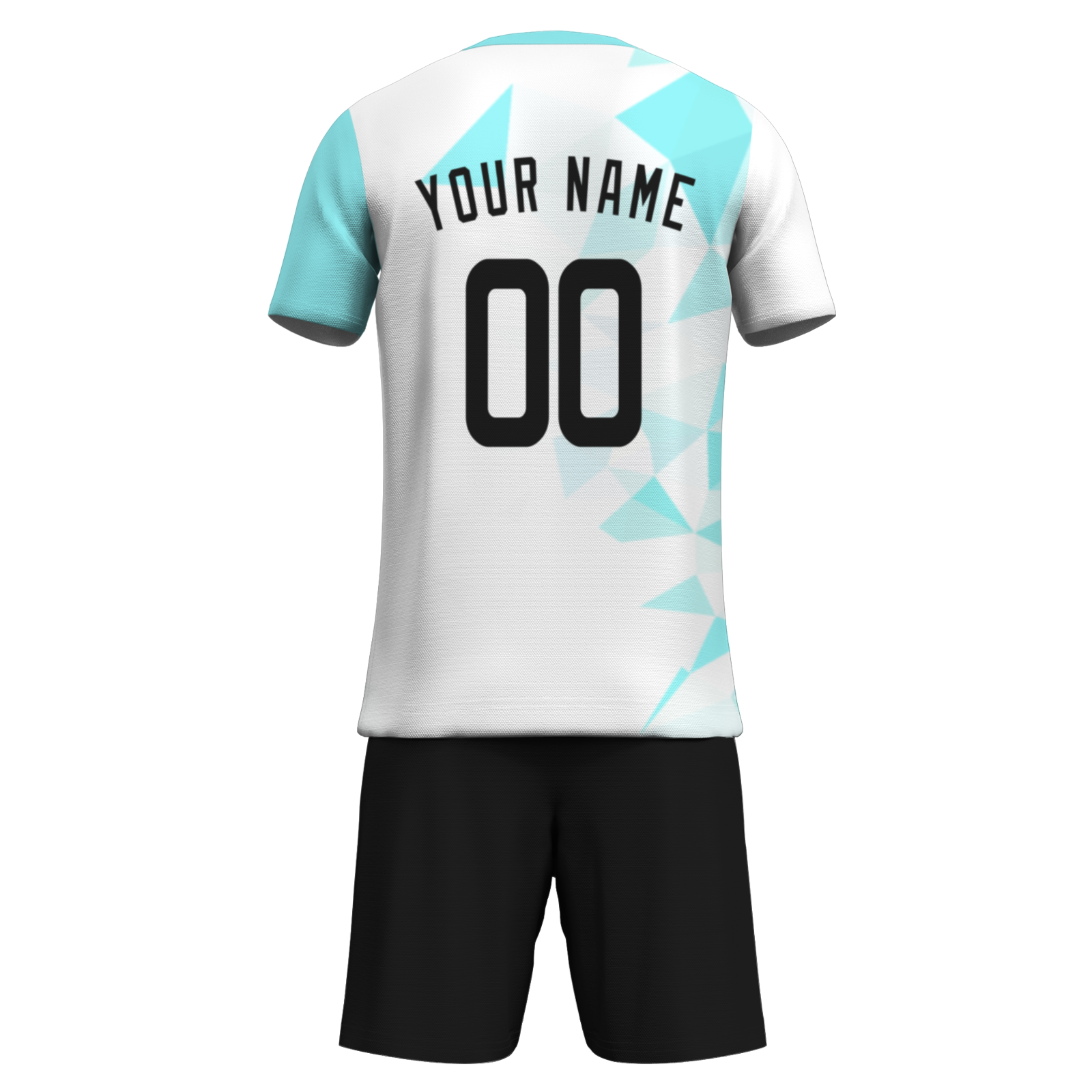 Custom White Black Sublimation Soccer Uniform Jersey