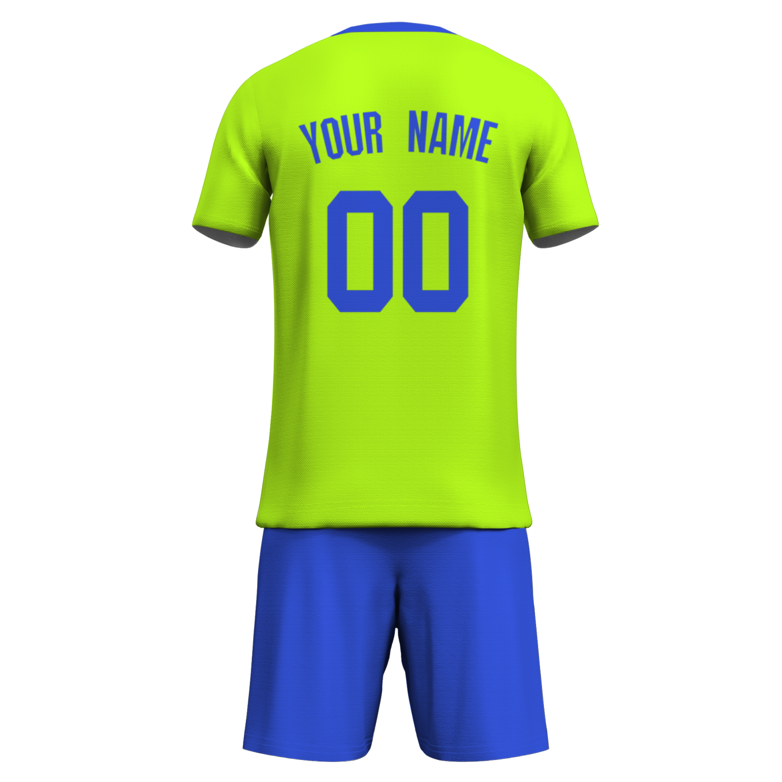 Custom  Fluorescent Green Black Sublimation Soccer Uniform Jersey