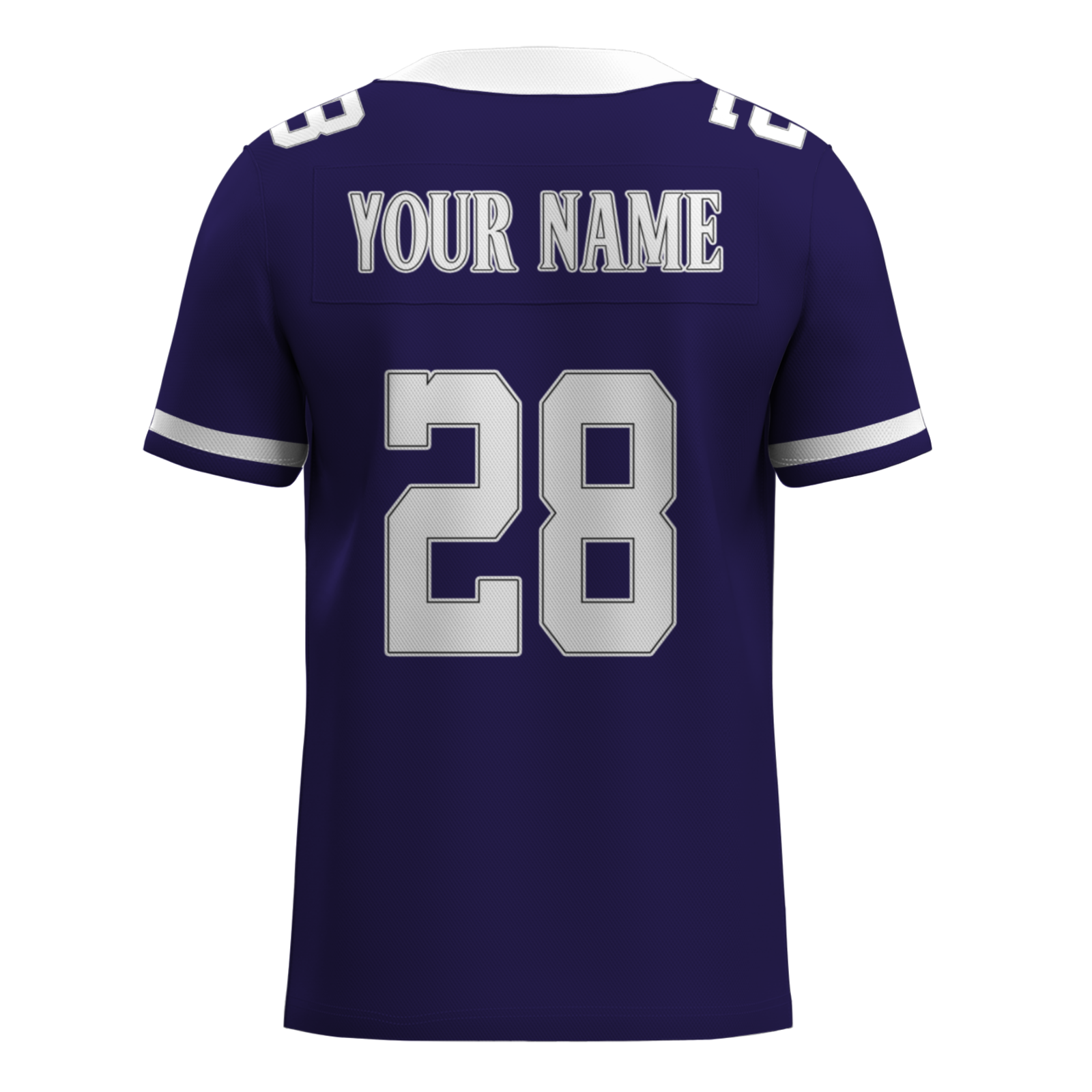 Custom  Dark Gray Blue-White Mesh Authentic Football Jersey