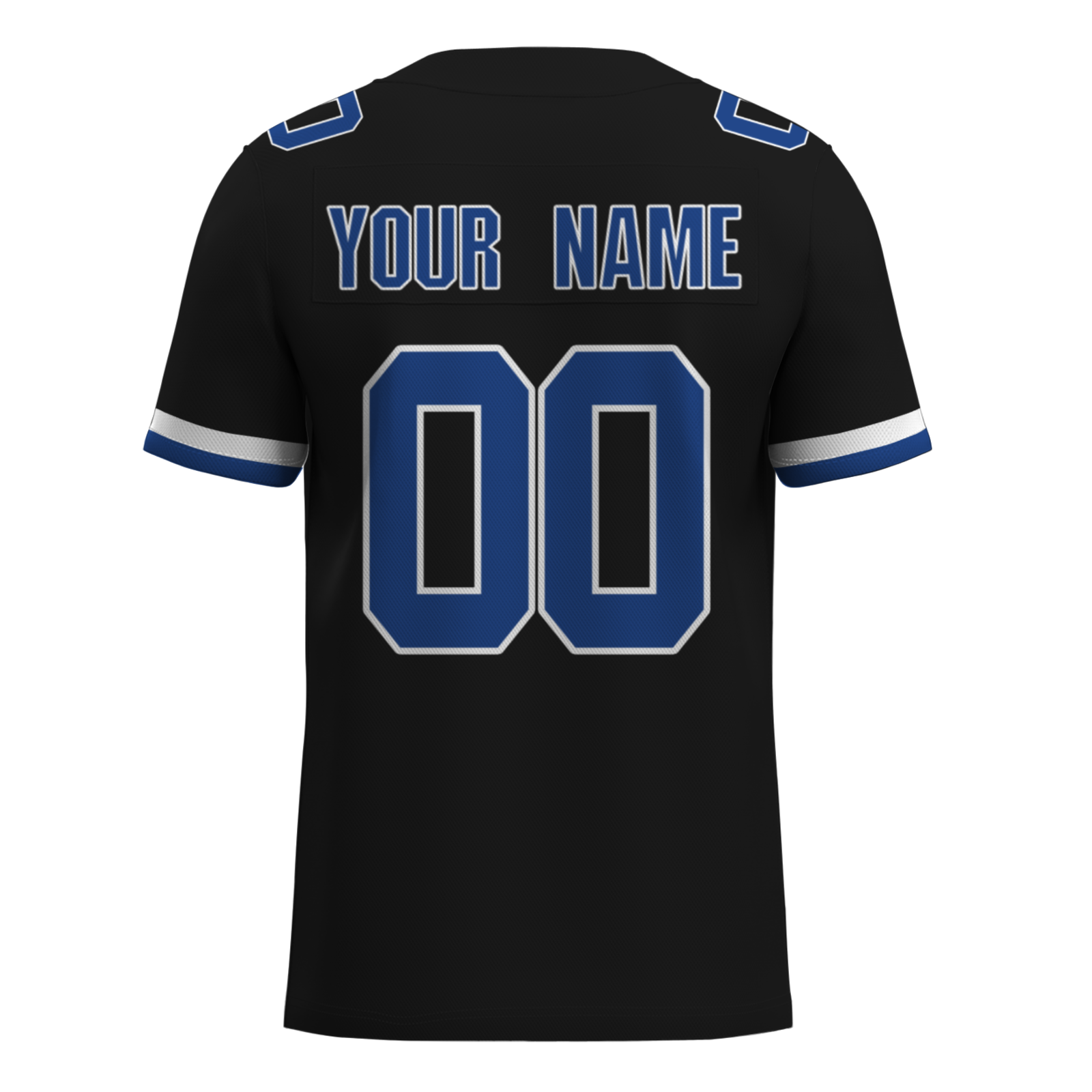 Custom  Orange White-Dark Blue Mesh Authentic Football Jersey